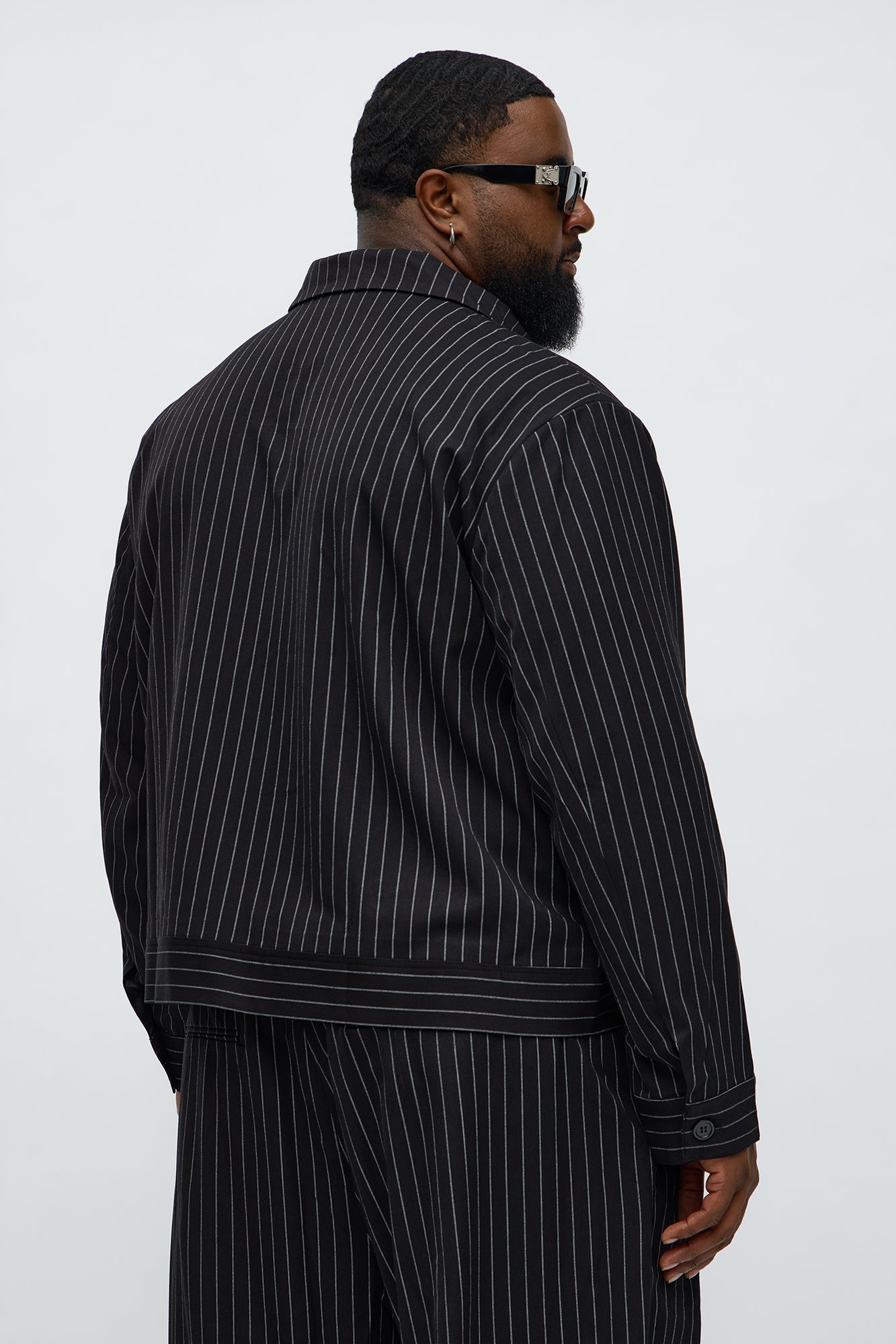 Straight Striped Jacket - Black Fashion Nova