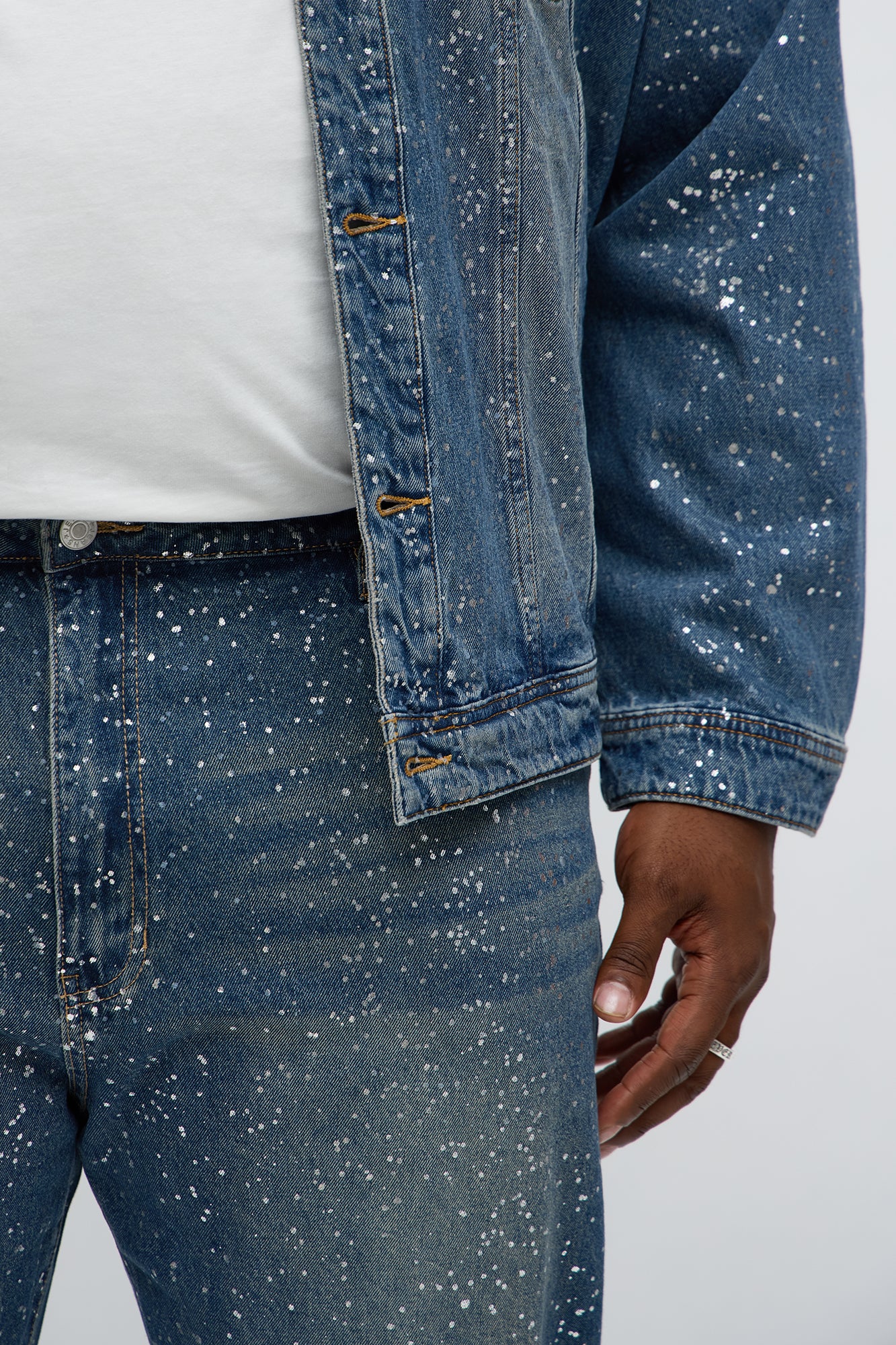 Slim Shimmering Nights Jean - Vintage Blue Wash Fashion Nova