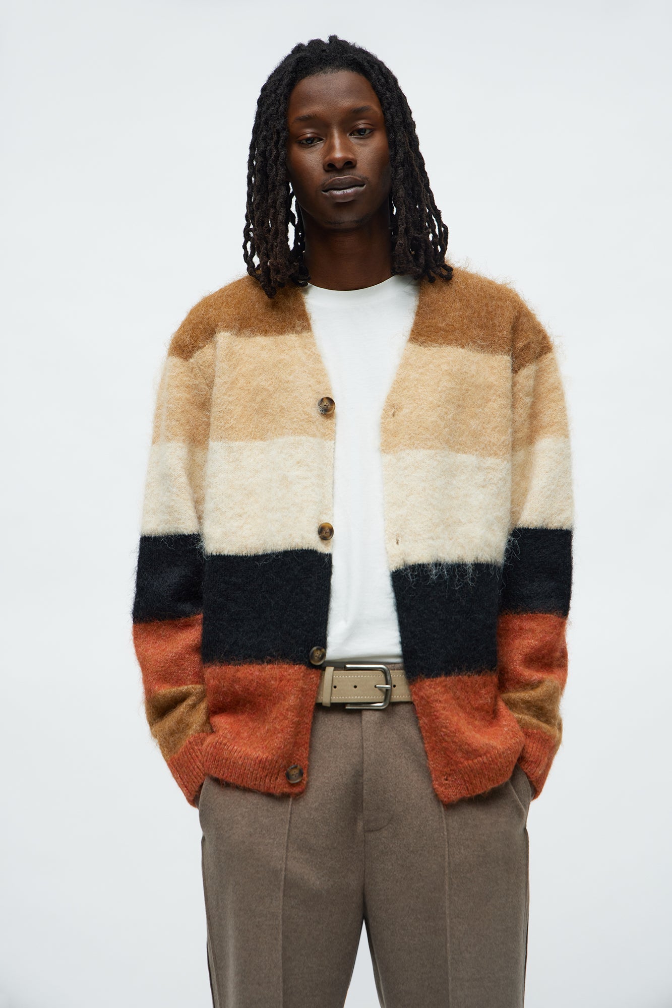 Chestnut Mohair Sweater Cardigan - Multi Color Fashion Nova
