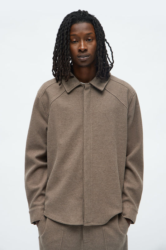 Williamsburg Hidden Placket Jacket - Brown Fashion Nova