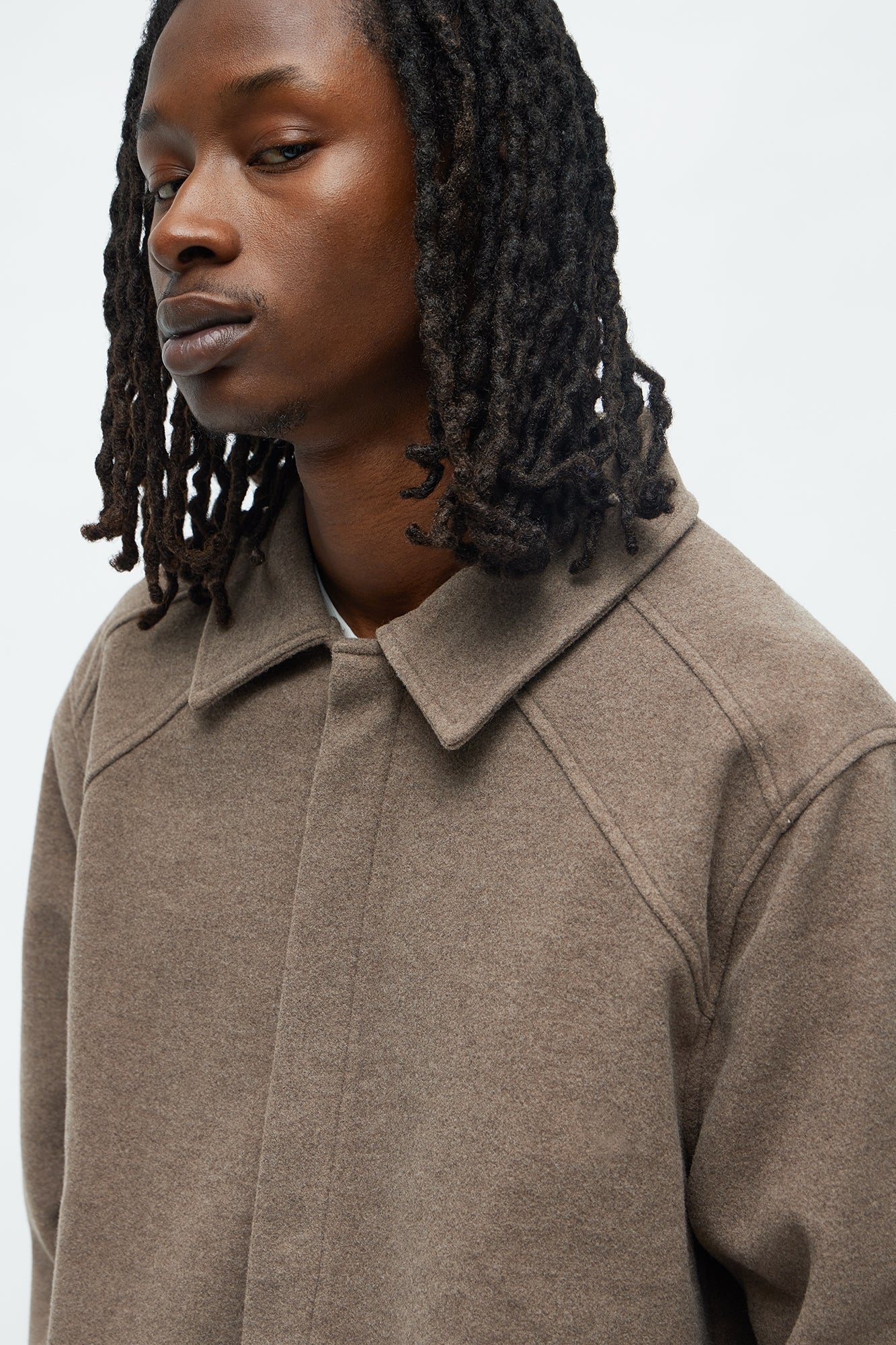 Williamsburg Hidden Placket Jacket - Brown Fashion Nova