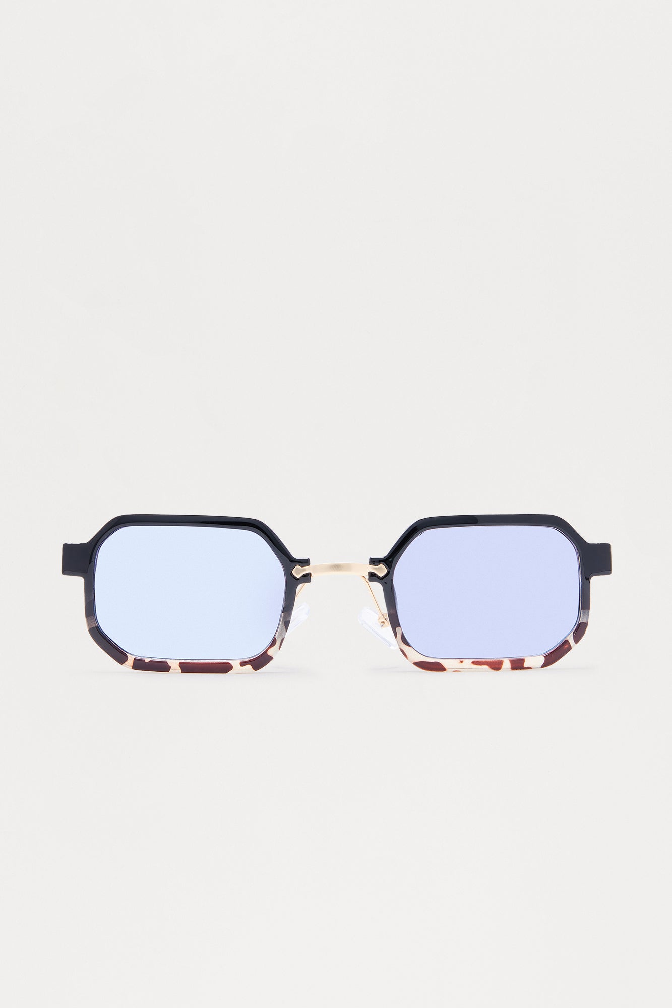 Illusion Square Frame Color Lens Sunglasses - Black/combo Fashion Nova
