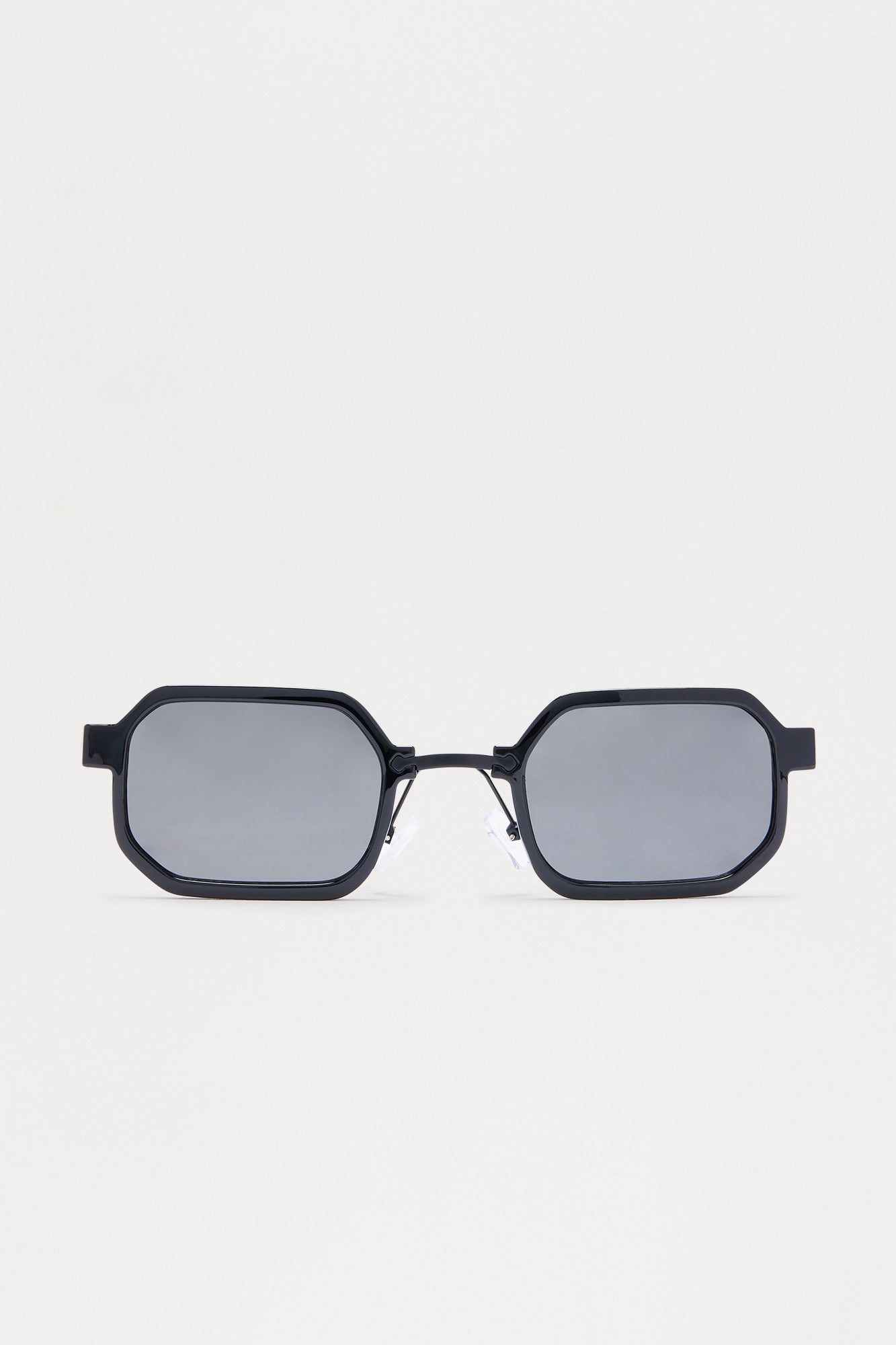 Illusion Square Frame Color Lens Sunglasses - Black Fashion Nova
