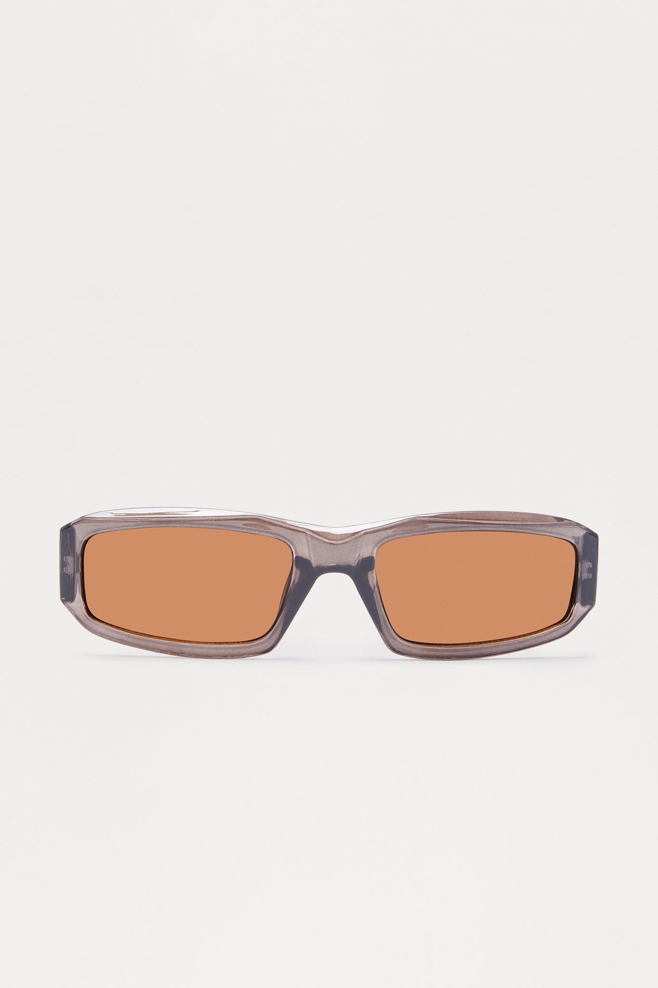 Tinted Round Frame Color Lens Sunglasses - Grey Fashion Nova