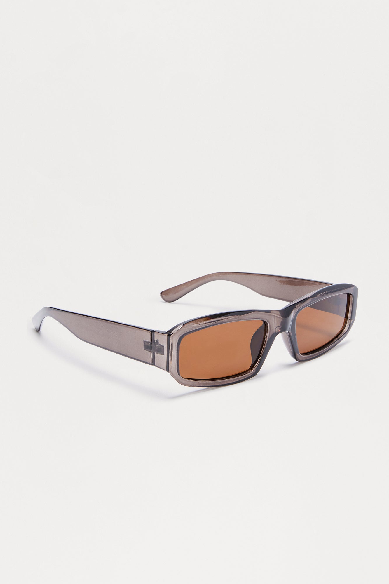 Tinted Round Frame Color Lens Sunglasses - Grey Fashion Nova