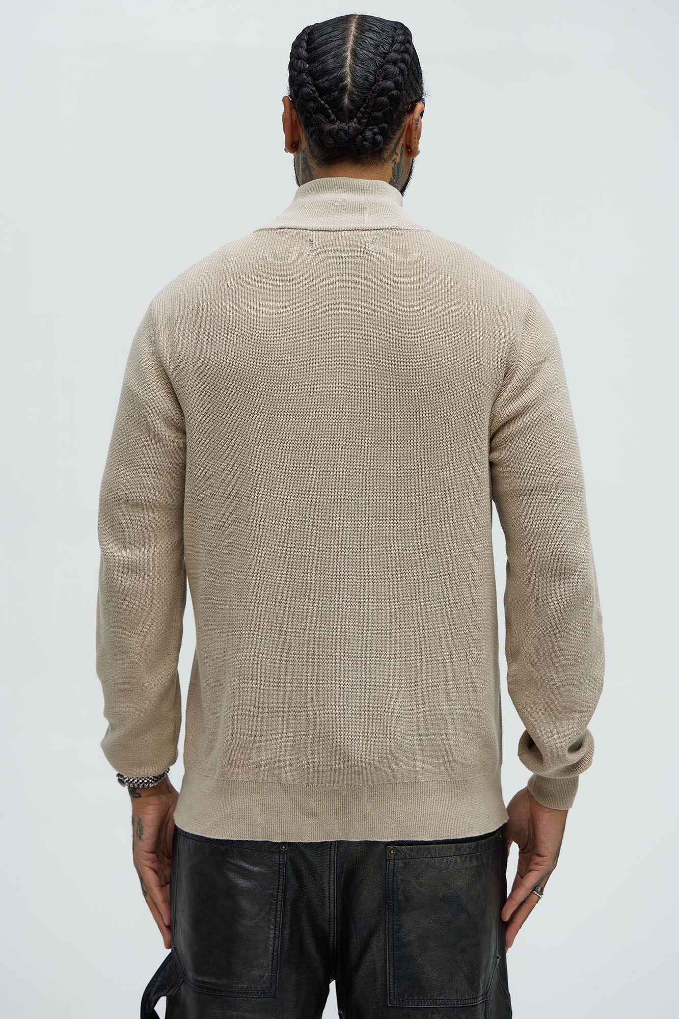Shawn Quarter Zip Sweater - Tan Fashion Nova