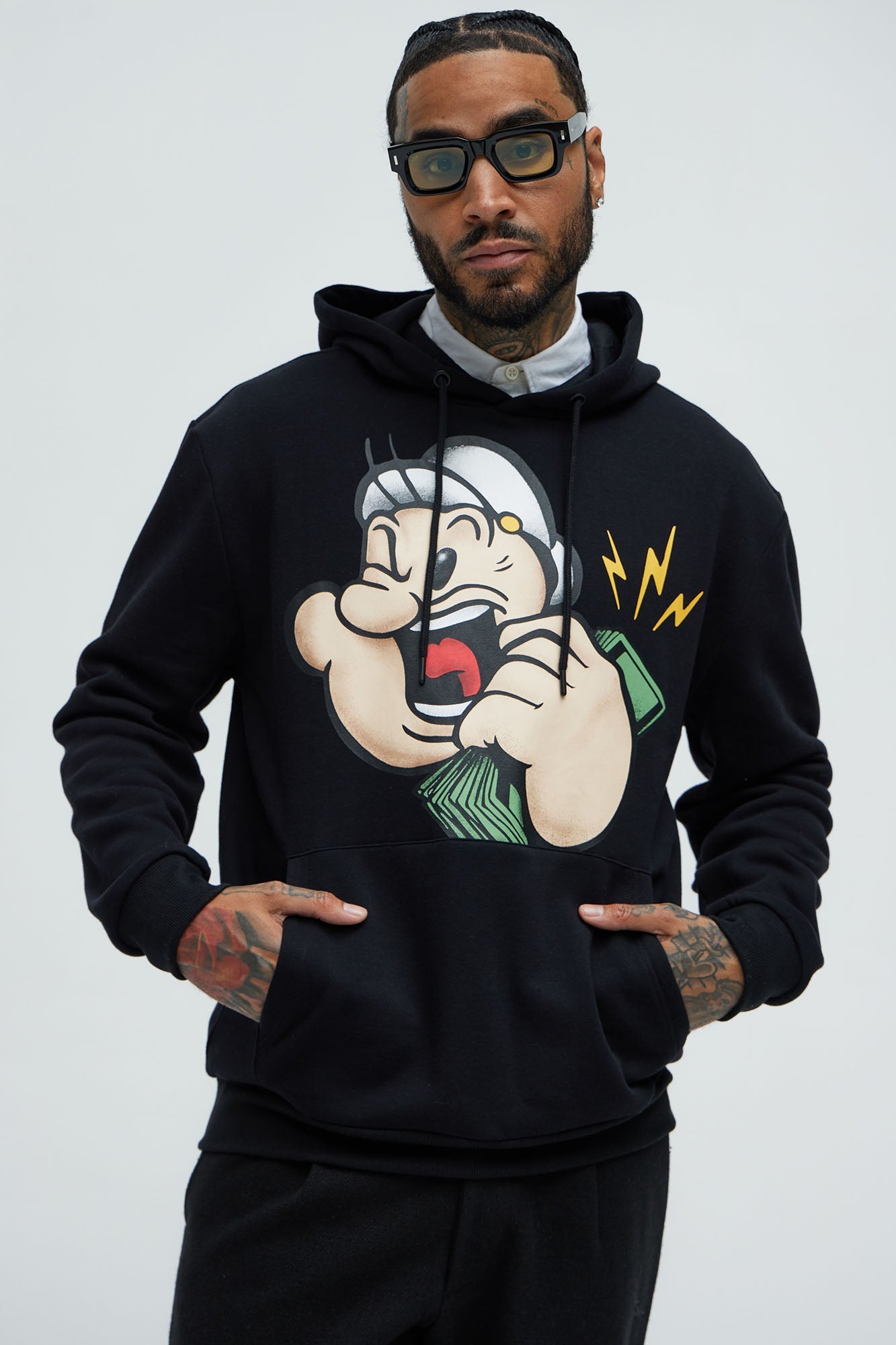 Popeye Married To the Game Hoodie - Black Fashion Nova