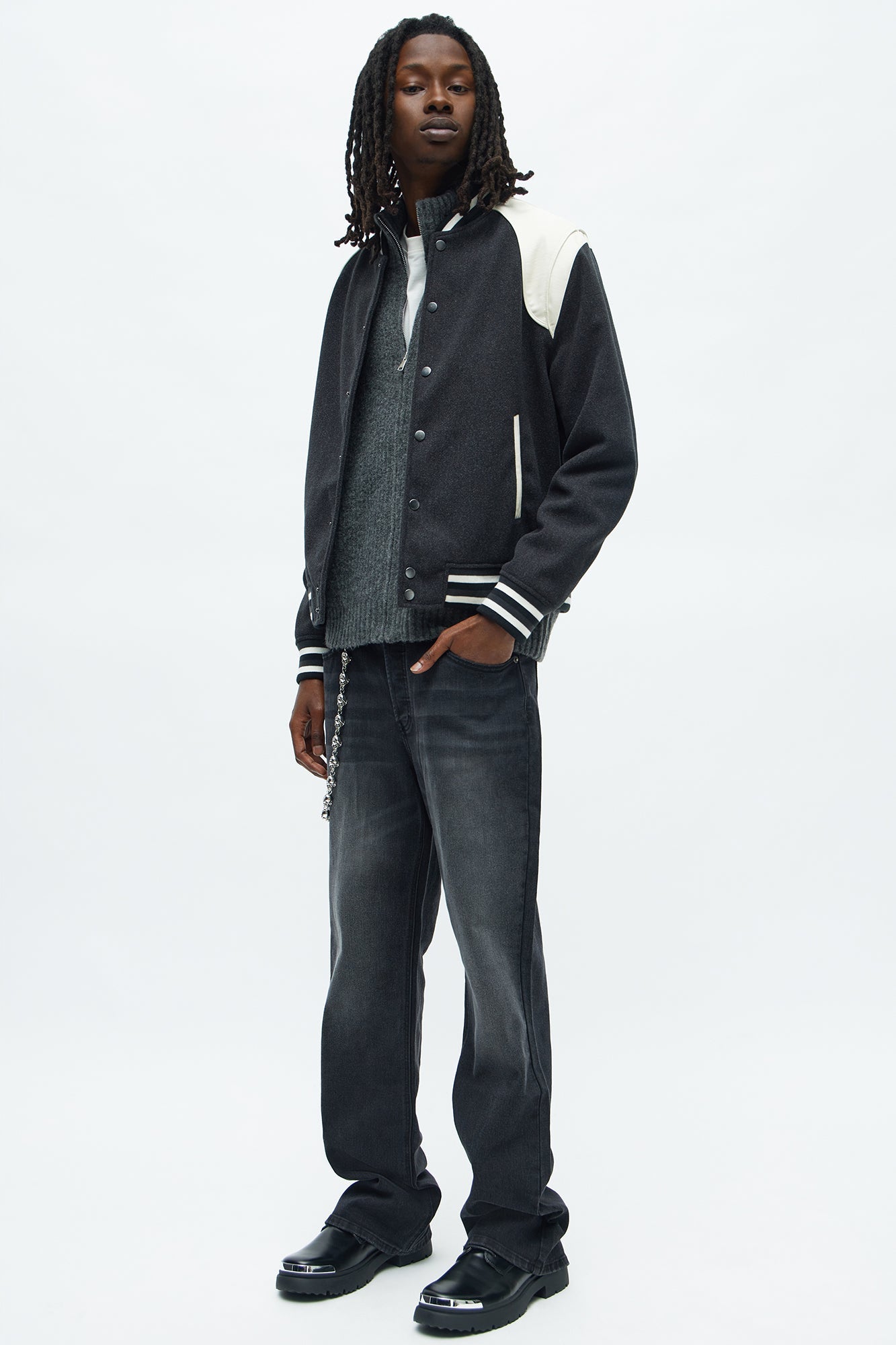 Stacked Slim Flare I'm That Ombre Jean - Black Wash Fashion Nova