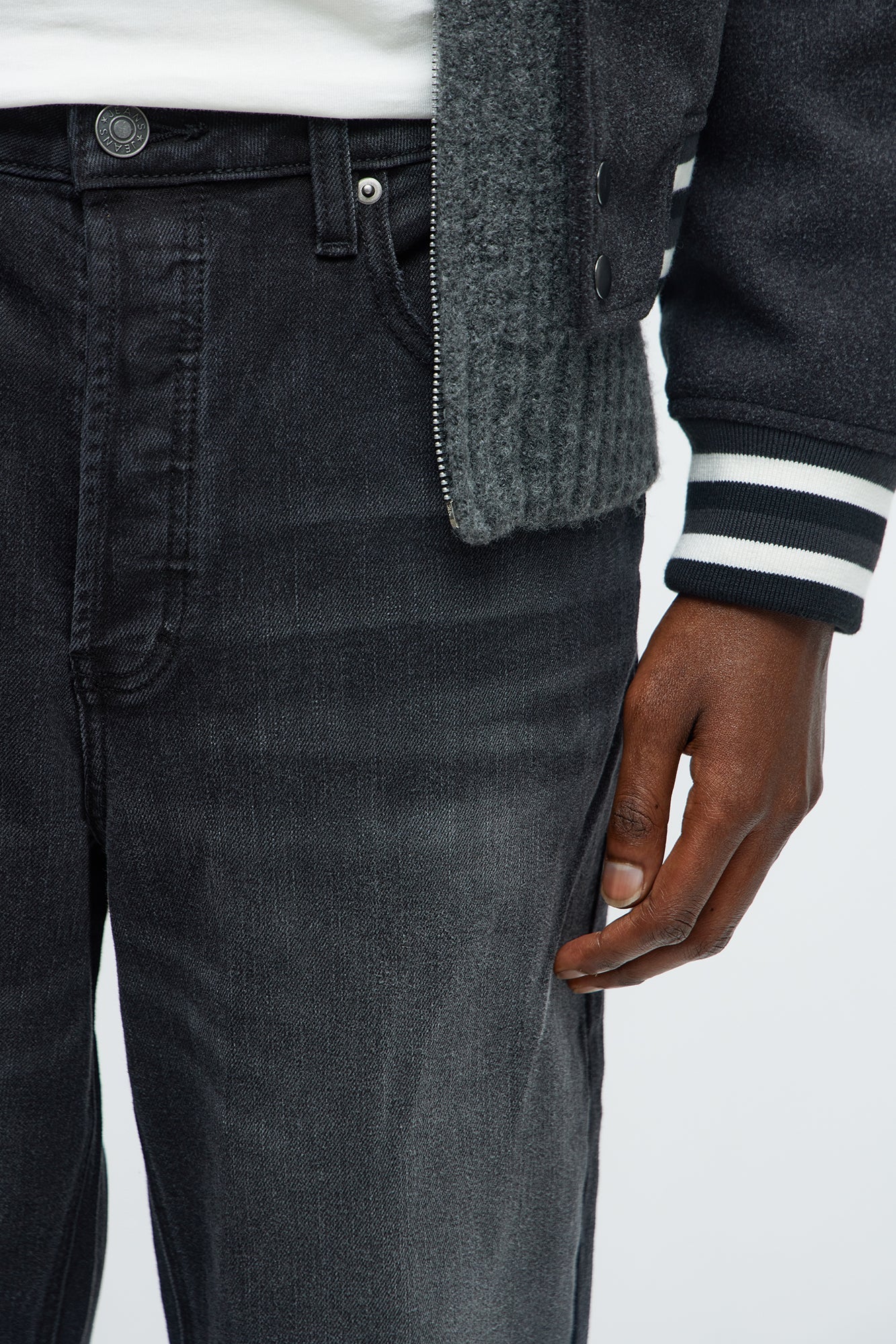 Stacked Slim Flare I'm That Ombre Jean - Black Wash Fashion Nova