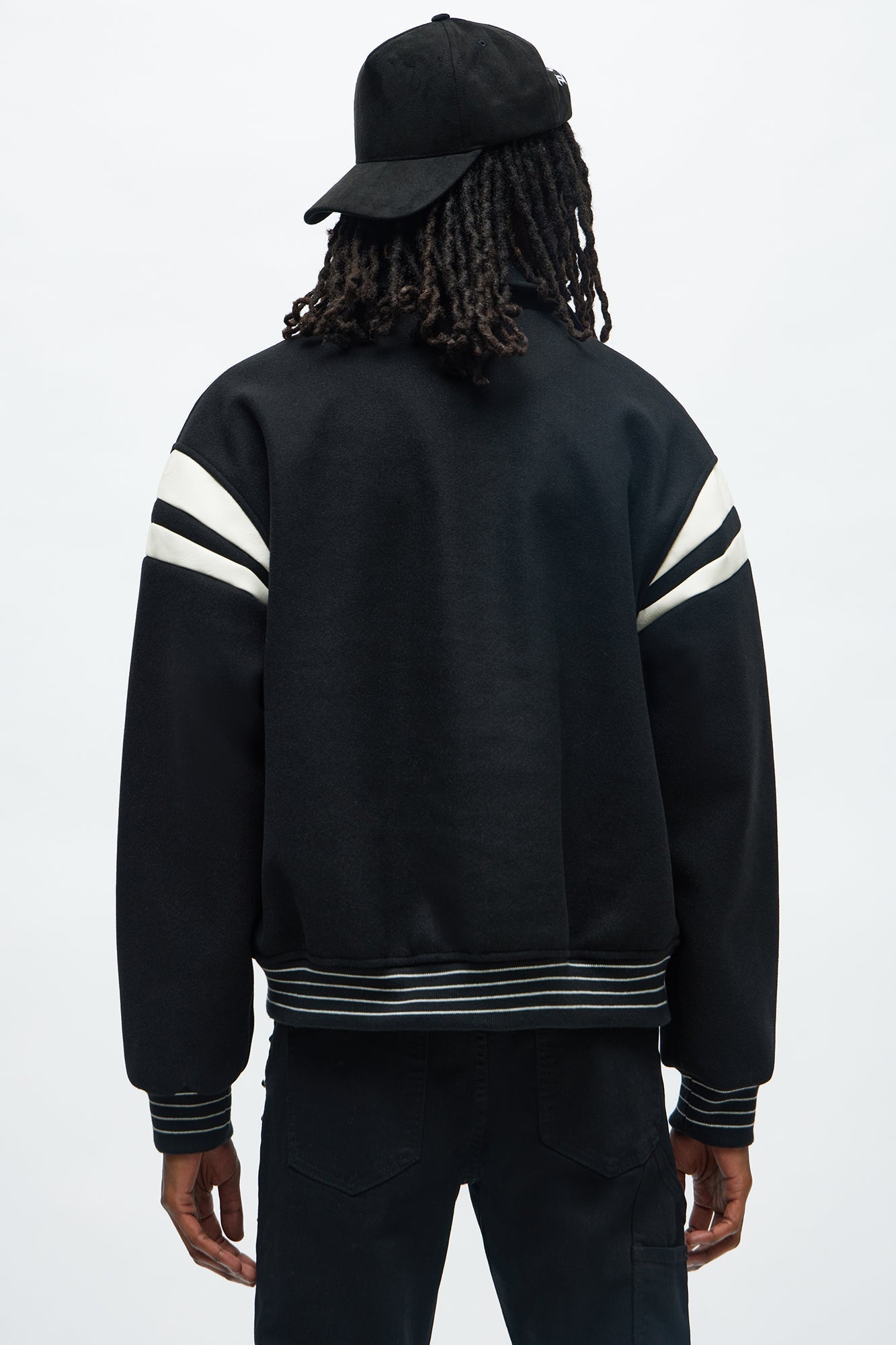 Classic Old School Varsity Jacket - Black Fashion Nova