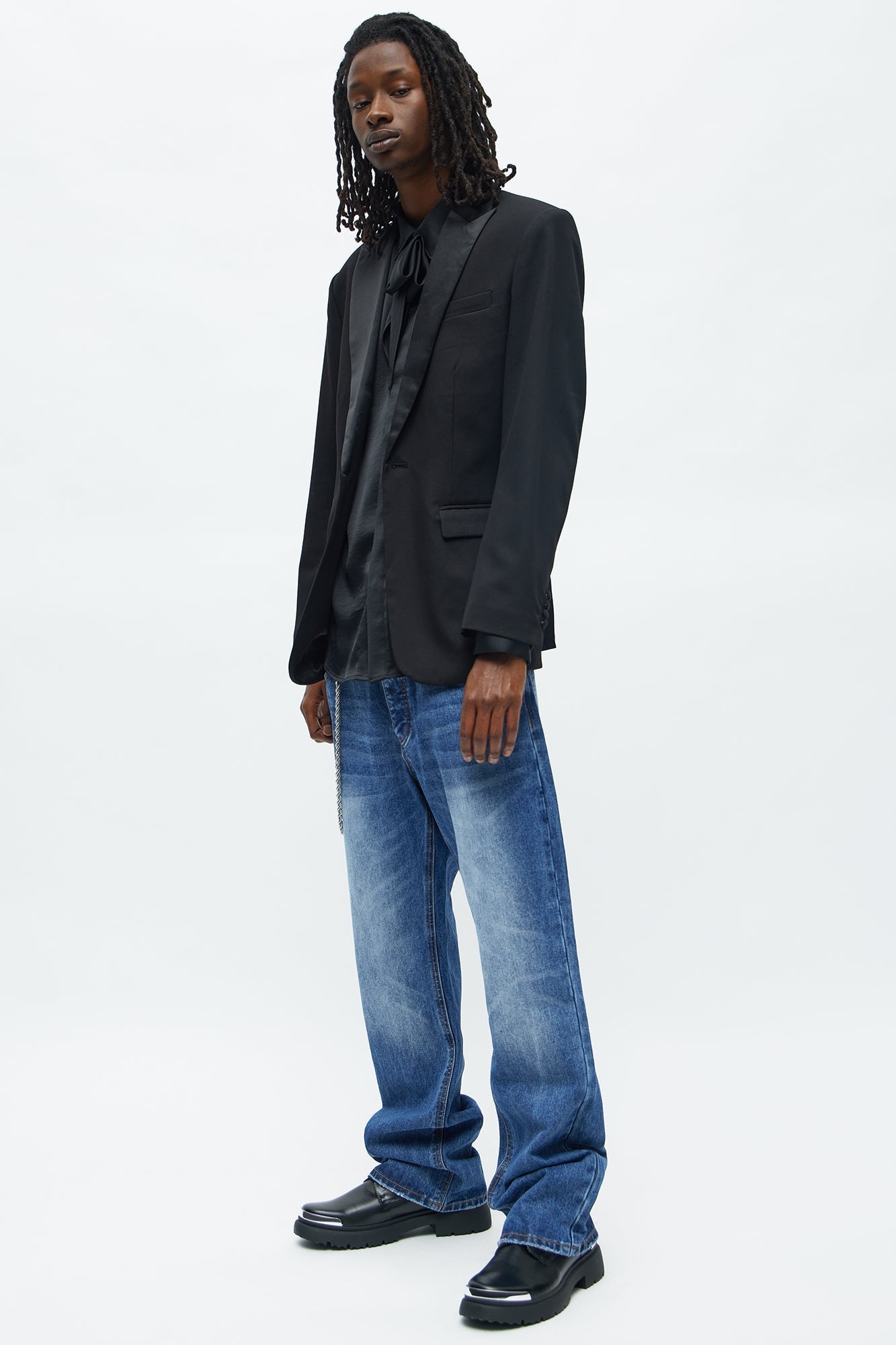 Silver Lake Atelier Peak Lapel Blazer - Black Fashion Nova
