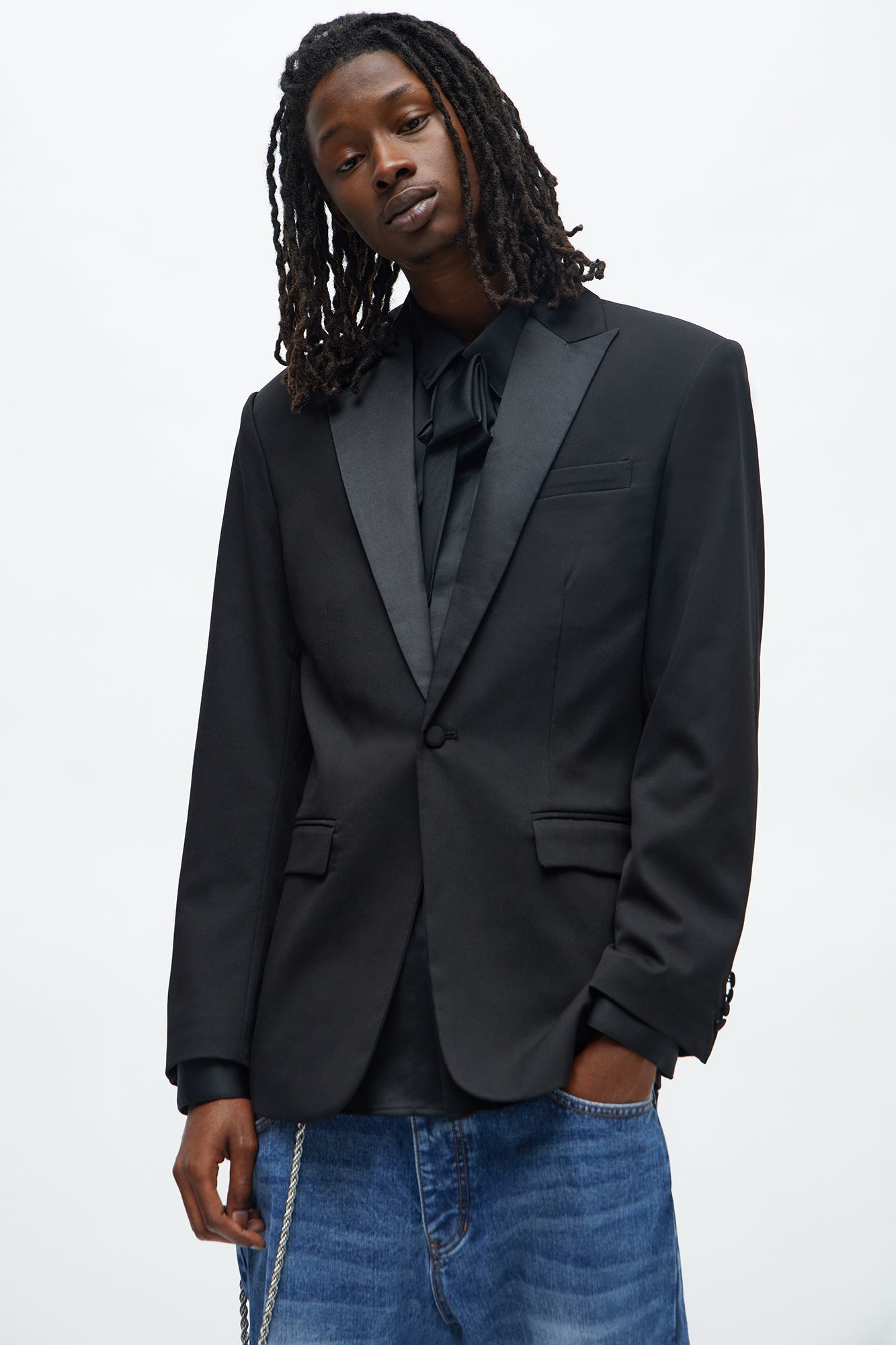 Silver Lake Atelier Peak Lapel Blazer - Black Fashion Nova