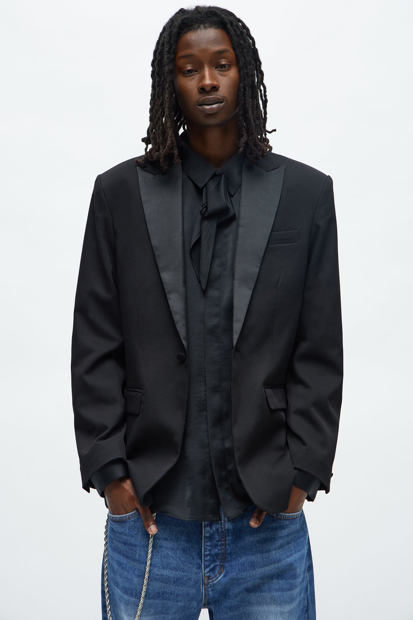 Silver Lake Atelier Peak Lapel Blazer - Black Fashion Nova