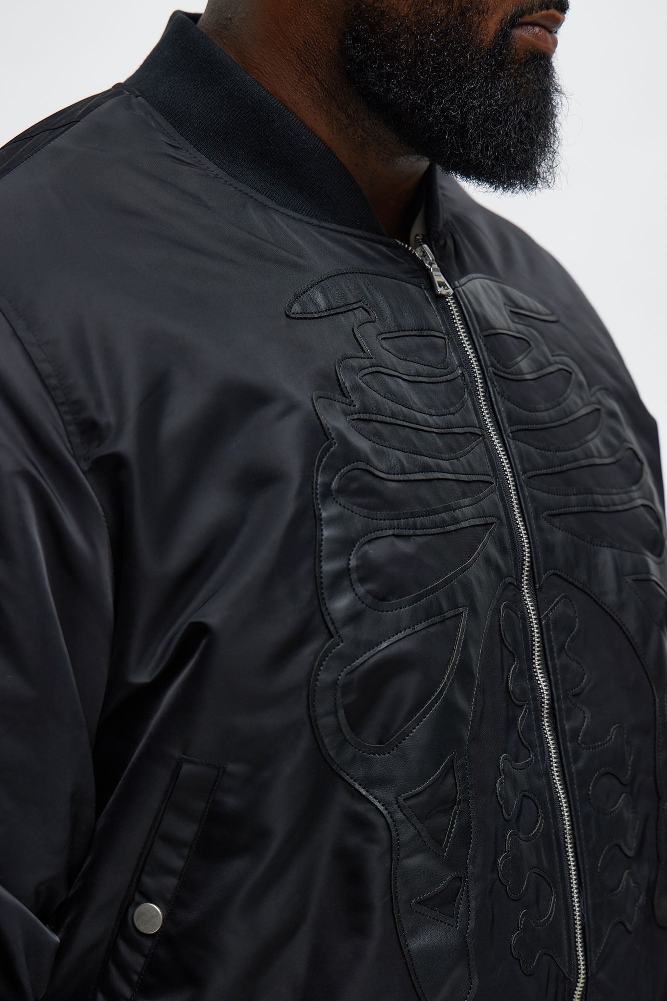 Oversized Slip Into Darkness Bomber Jacket - Black Fashion Nova