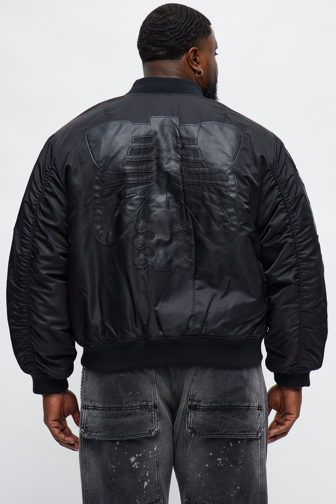 Oversized Slip Into Darkness Bomber Jacket - Black Fashion Nova