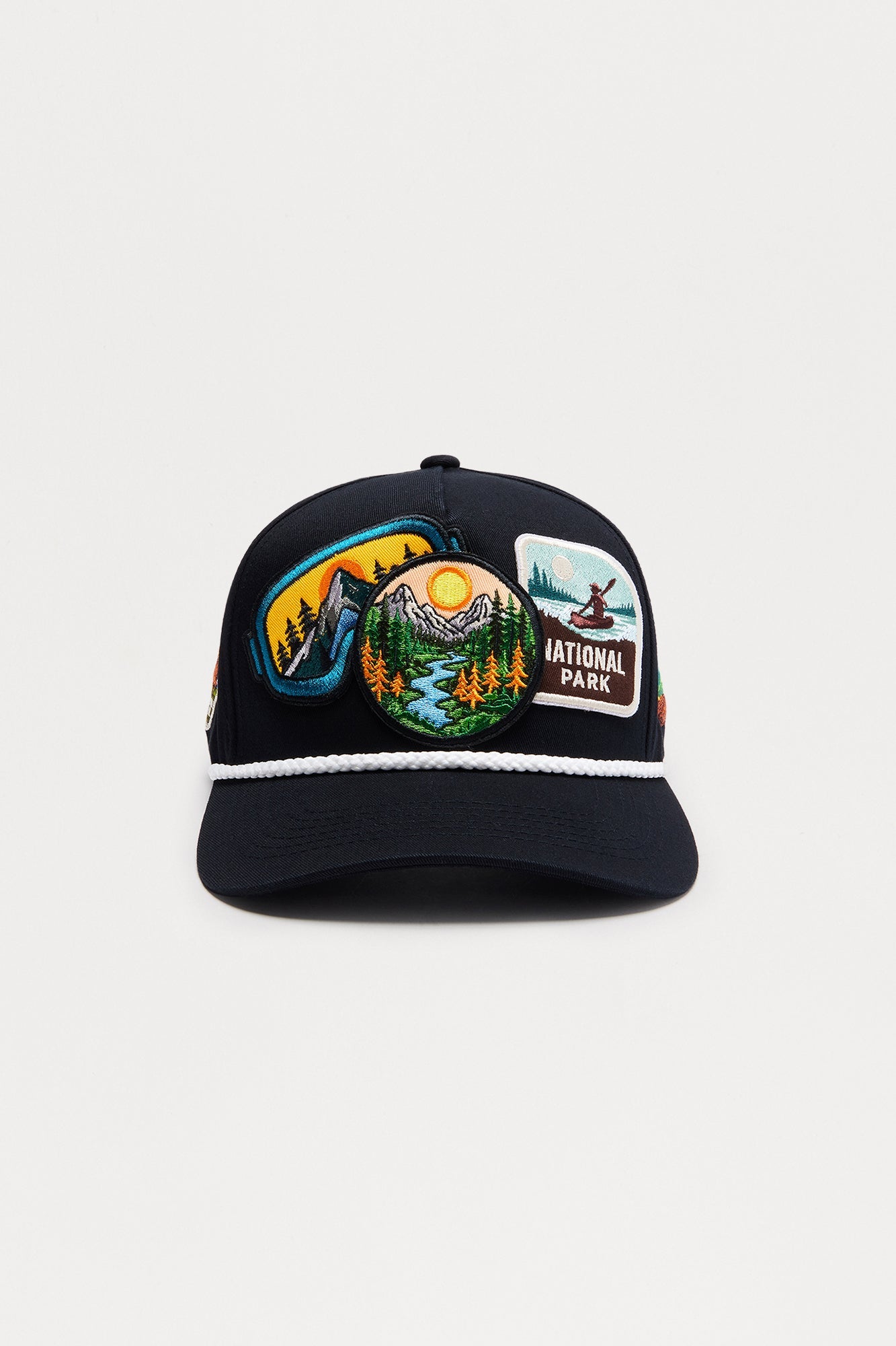 Camp Badge Structured Snapback Hat - Black Fashion Nova