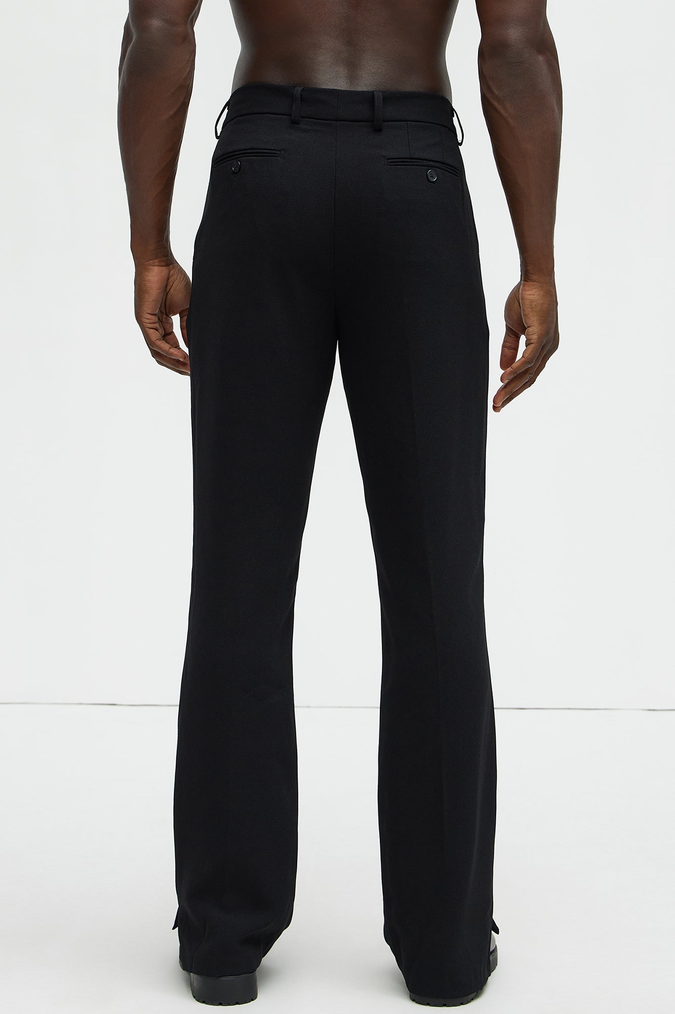 Golden Hour Slit Slim Flare Trousers - Black Fashion Nova