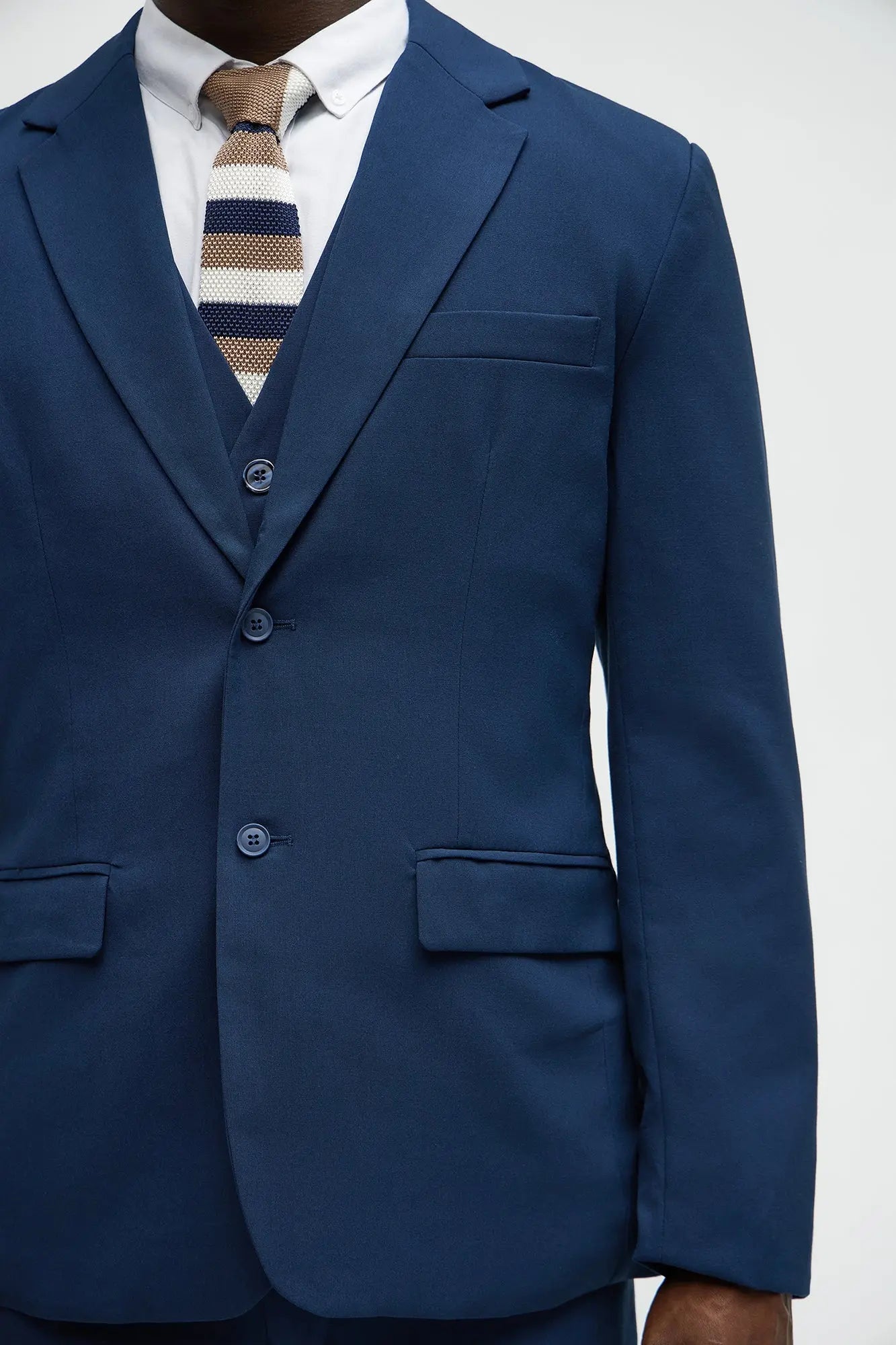 The Modern Stretch Suit Jacket - Navy Fashion Nova