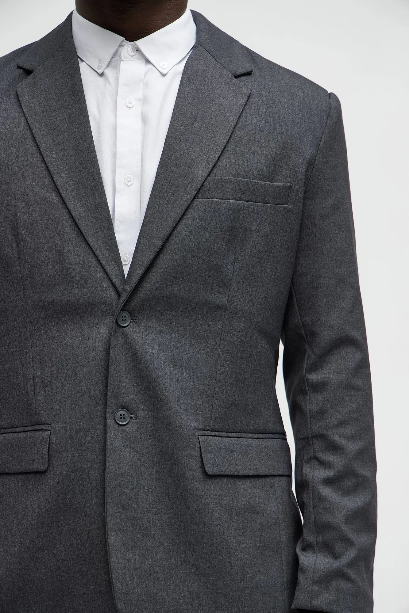 The Modern Stretch Suit Jacket - Charcoal Fashion Nova