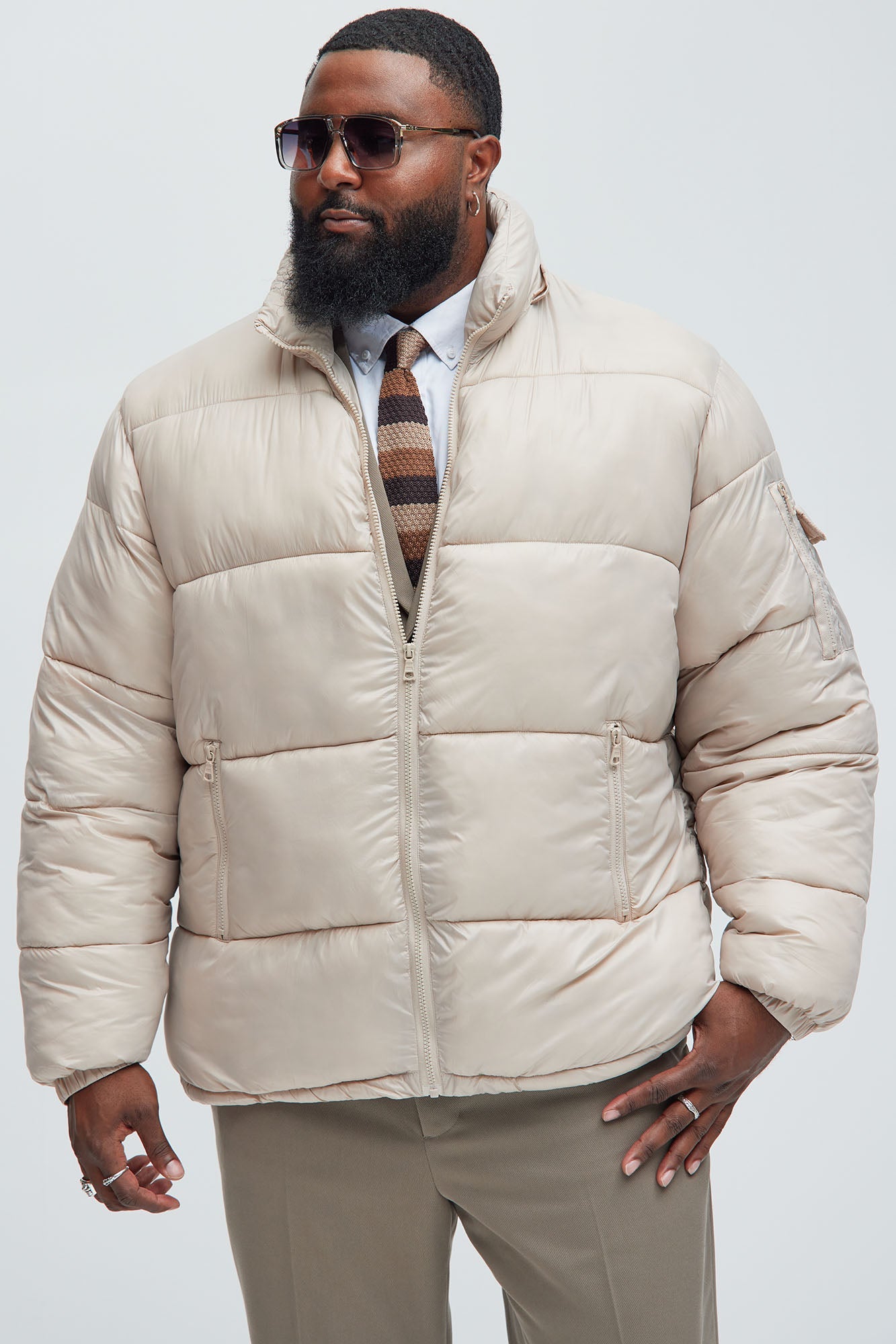 Nixer Puffer Jacket - Tan Fashion Nova