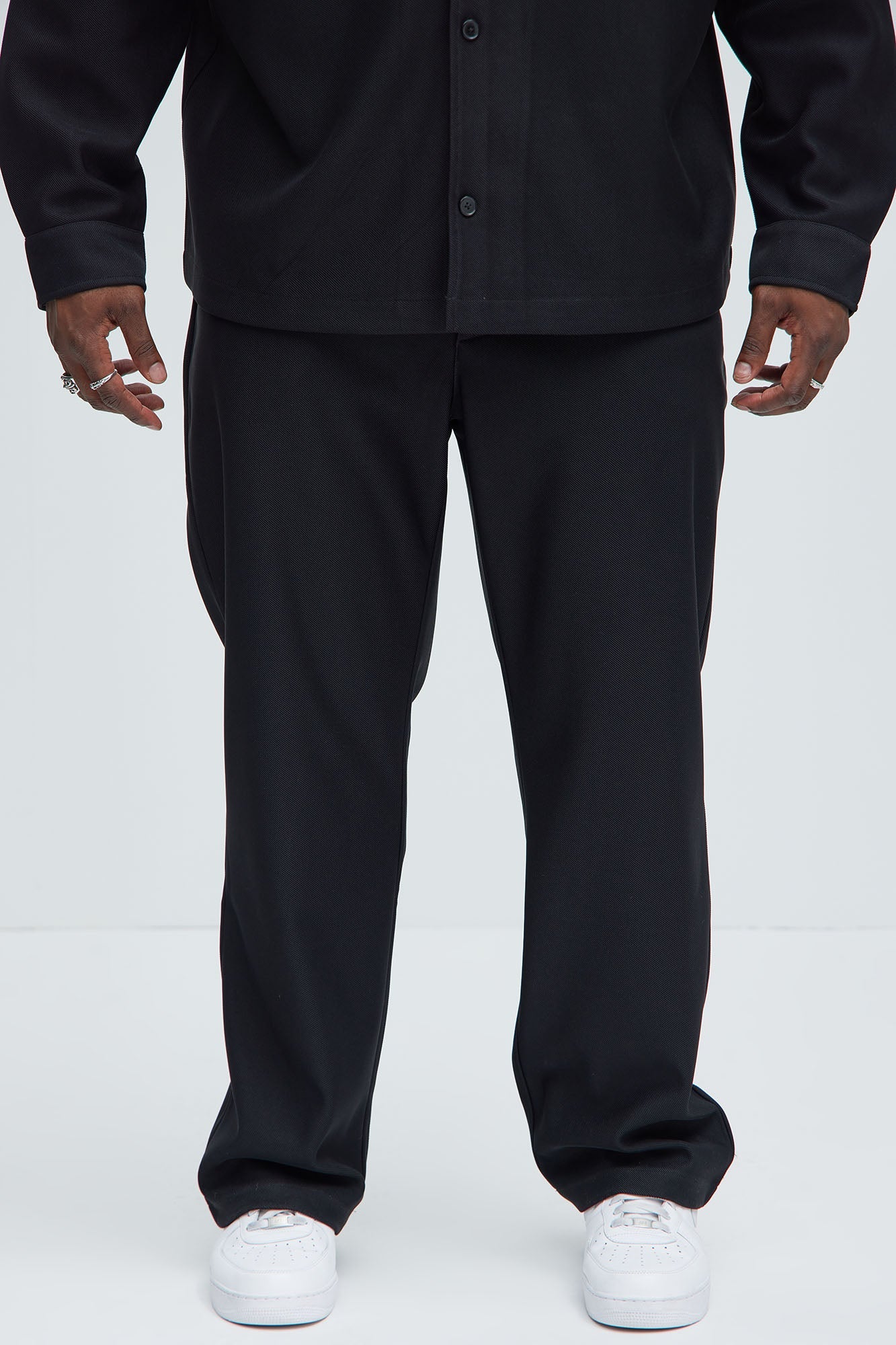 Turner Straight Trousers - Black Fashion Nova