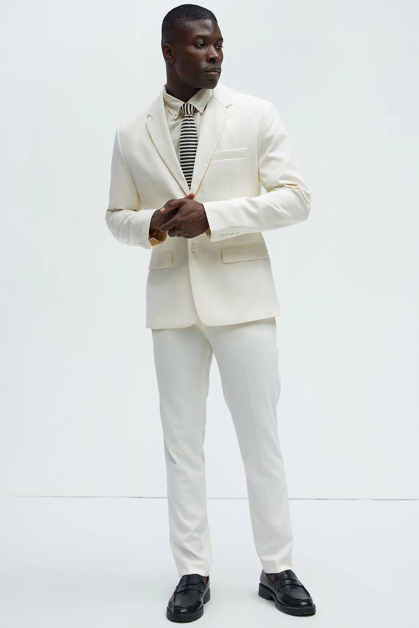 The Modern Stretch Slim Trouser - Off White Fashion Nova