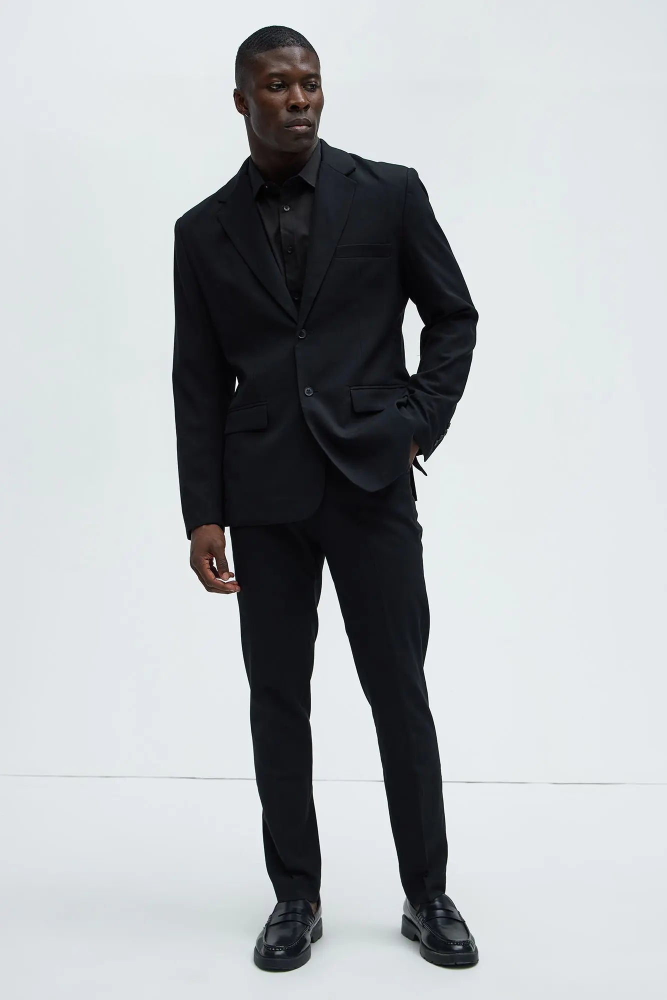 The Modern Stretch Suit Jacket - Black Fashion Nova