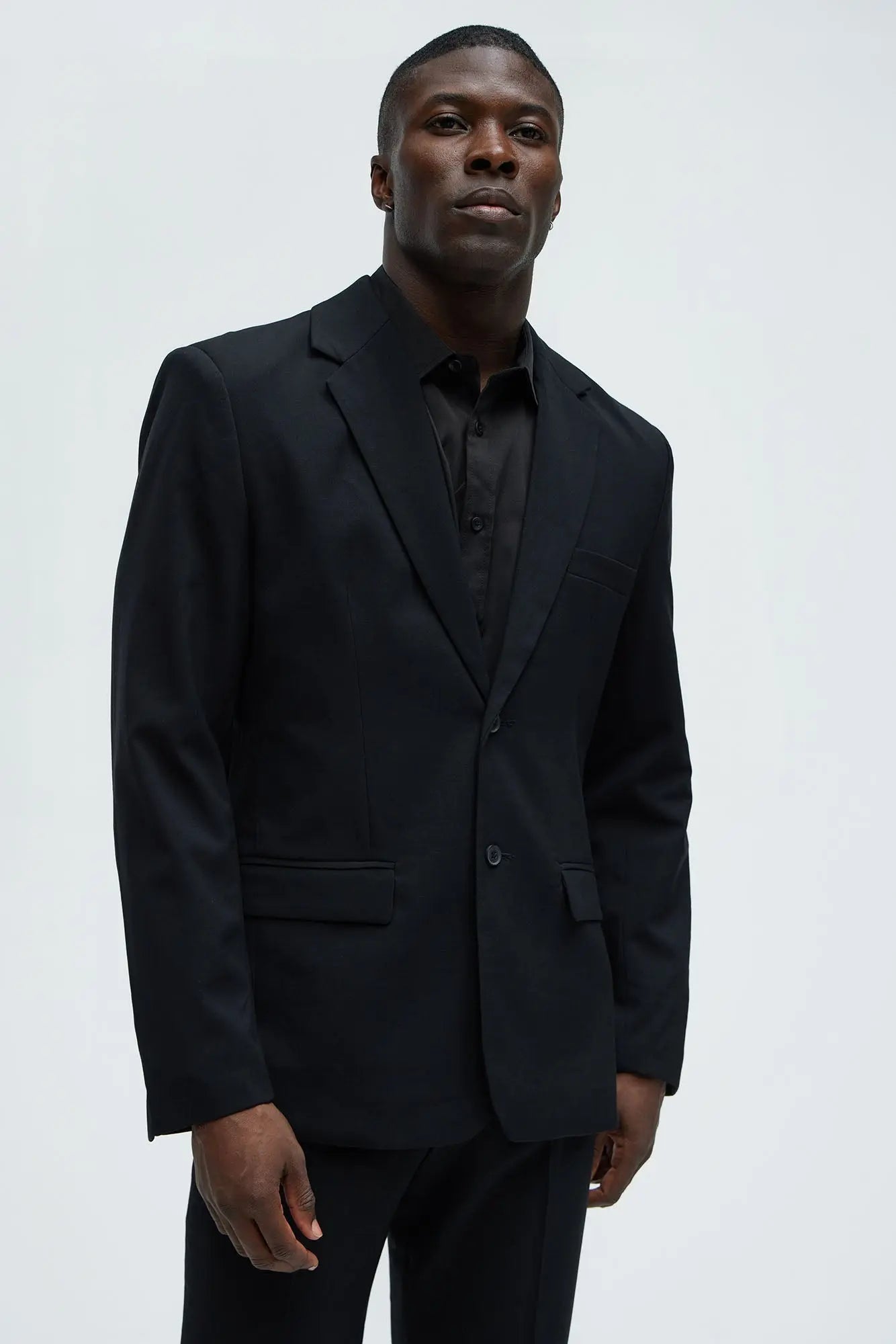 The Modern Stretch Suit Jacket - Black Fashion Nova