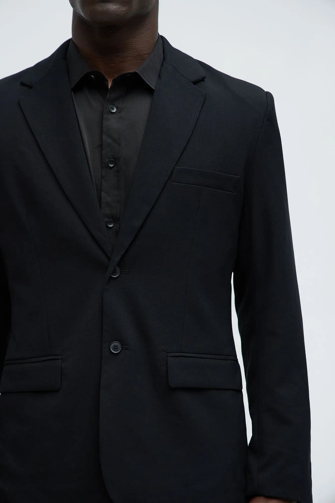 The Modern Stretch Suit Jacket - Black Fashion Nova
