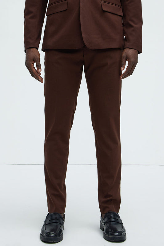 The Modern Stretch Slim Trouser - Brown Fashion Nova