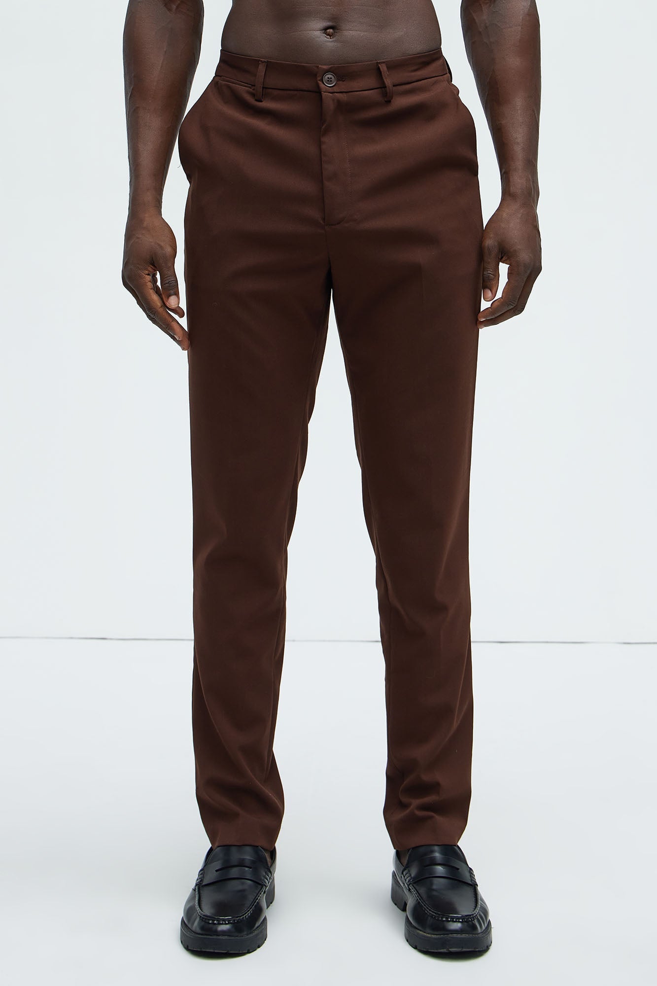 The Modern Stretch Slim Trouser - Brown Fashion Nova