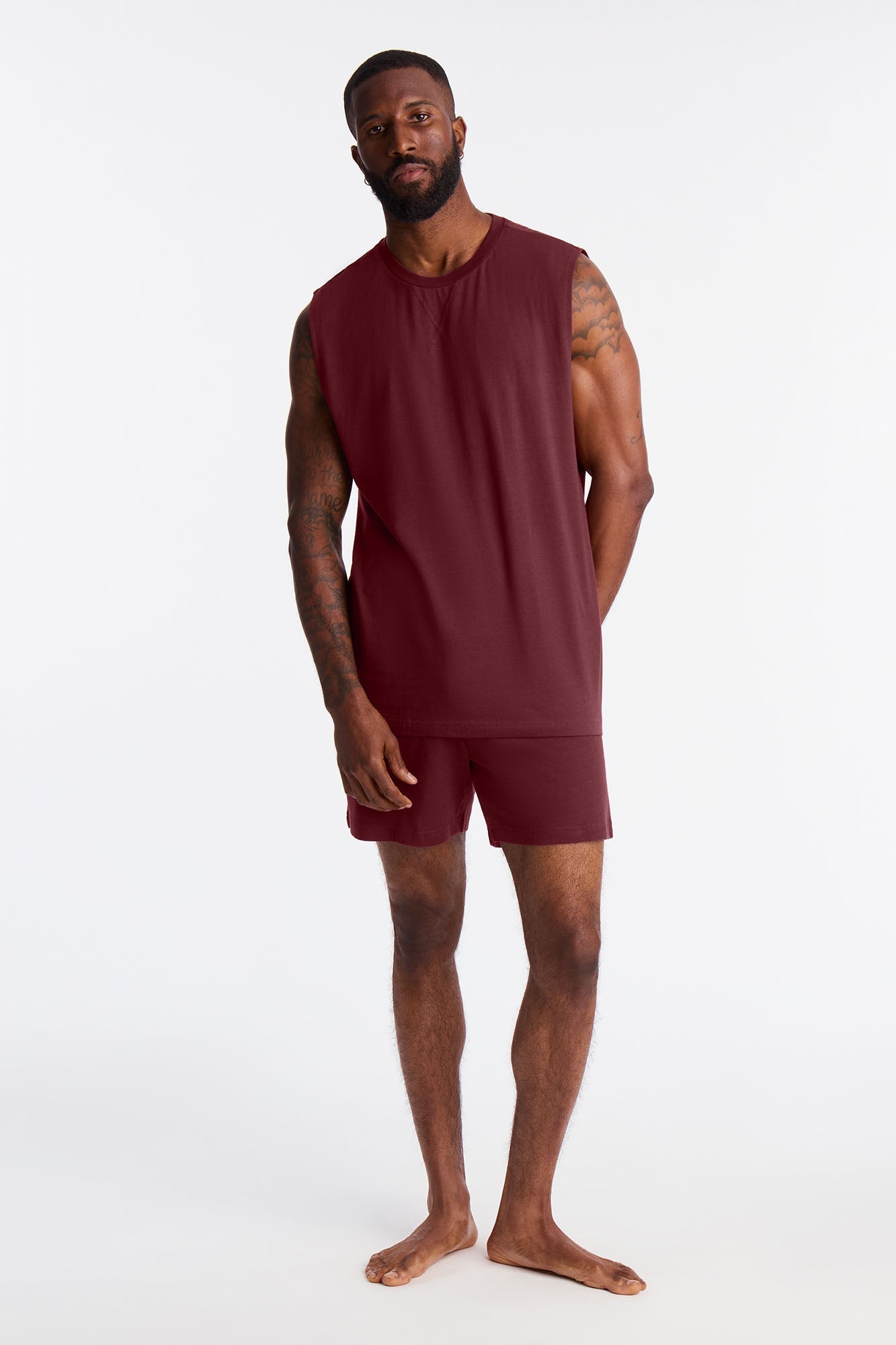 Essential Modal Lounge Shorts - Burgundy Fashion Nova