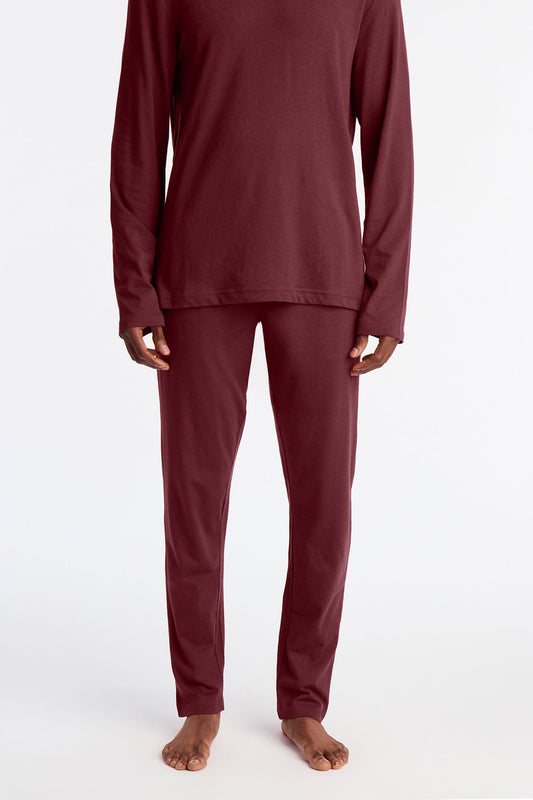 Essential Modal Lounge Pants - Burgundy Fashion Nova