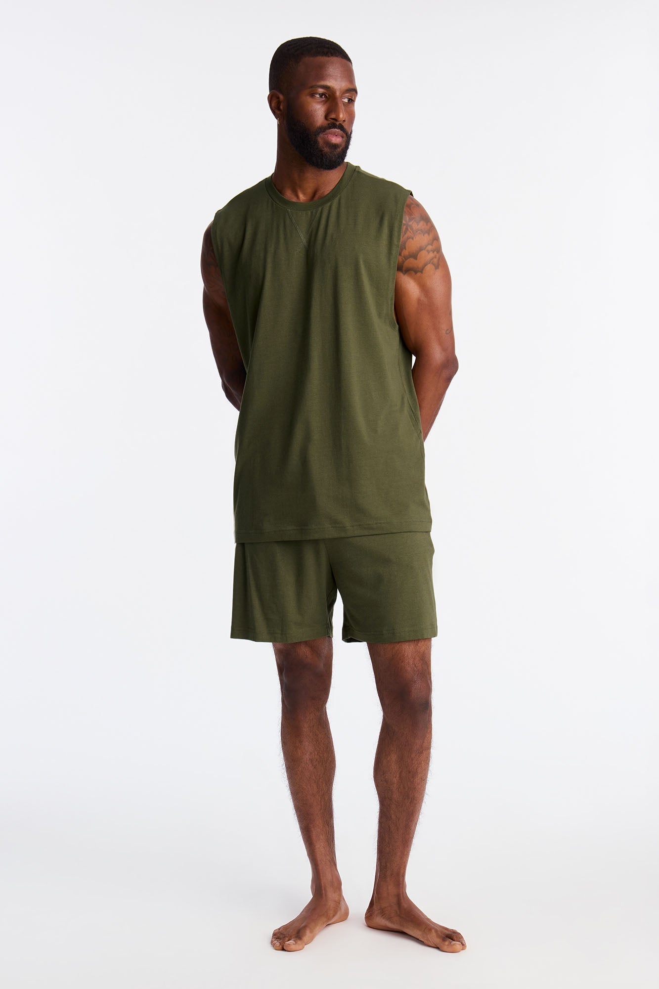 Essential Modal Lounge Shorts - Olive Fashion Nova
