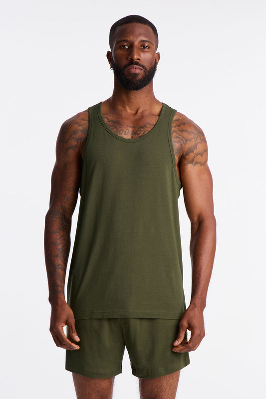 Essential Modal Lounge Tank - Olive Fashion Nova