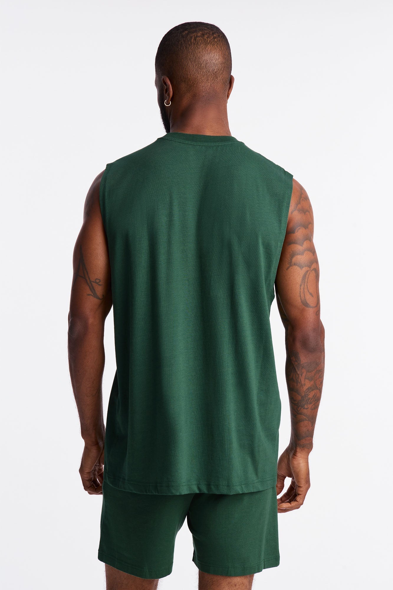 Essential Modal Lounge Sleeveless Muscle Tee - Green Fashion Nova