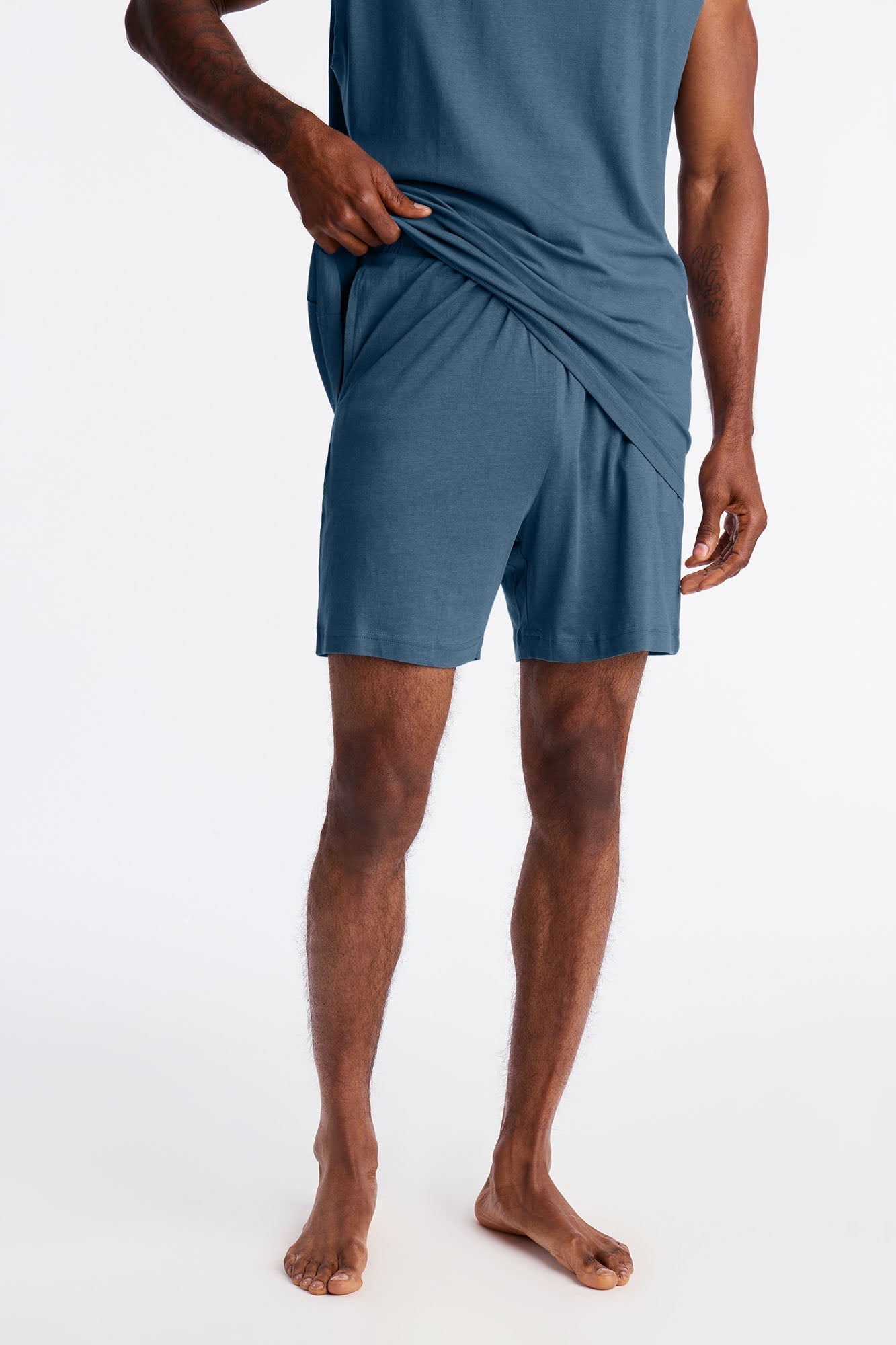 Essential Modal Lounge Shorts - Slate Blue Fashion Nova