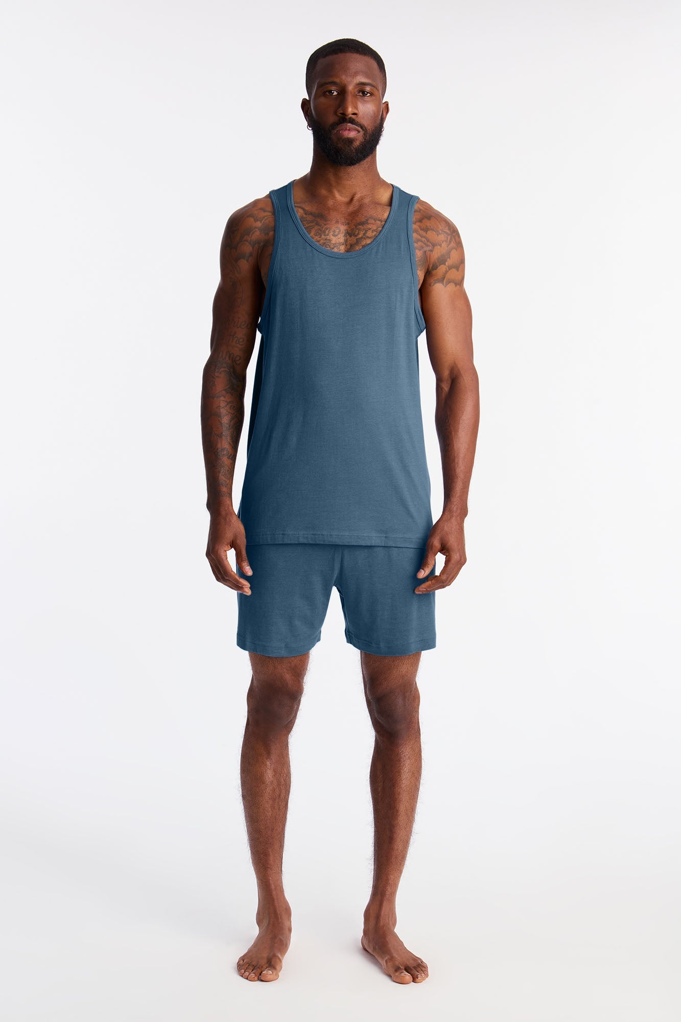 Essential Modal Lounge Tank - Slate Blue Fashion Nova