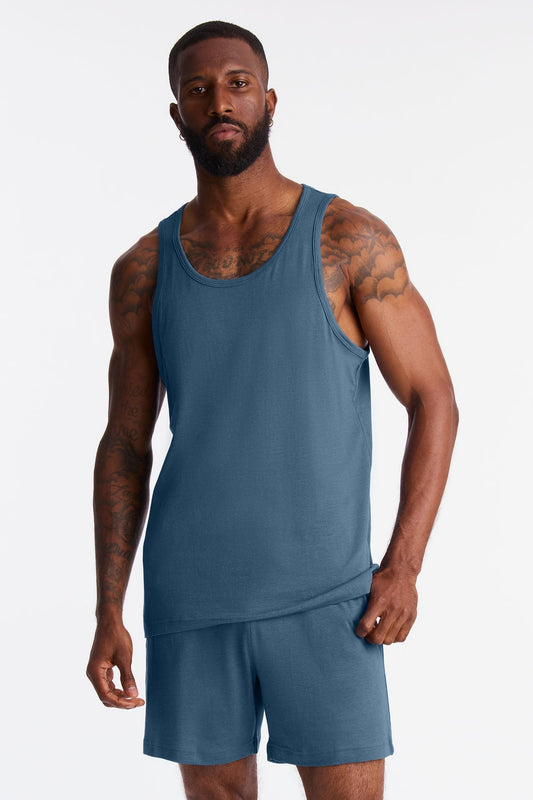 Essential Modal Lounge Tank - Slate Blue Fashion Nova