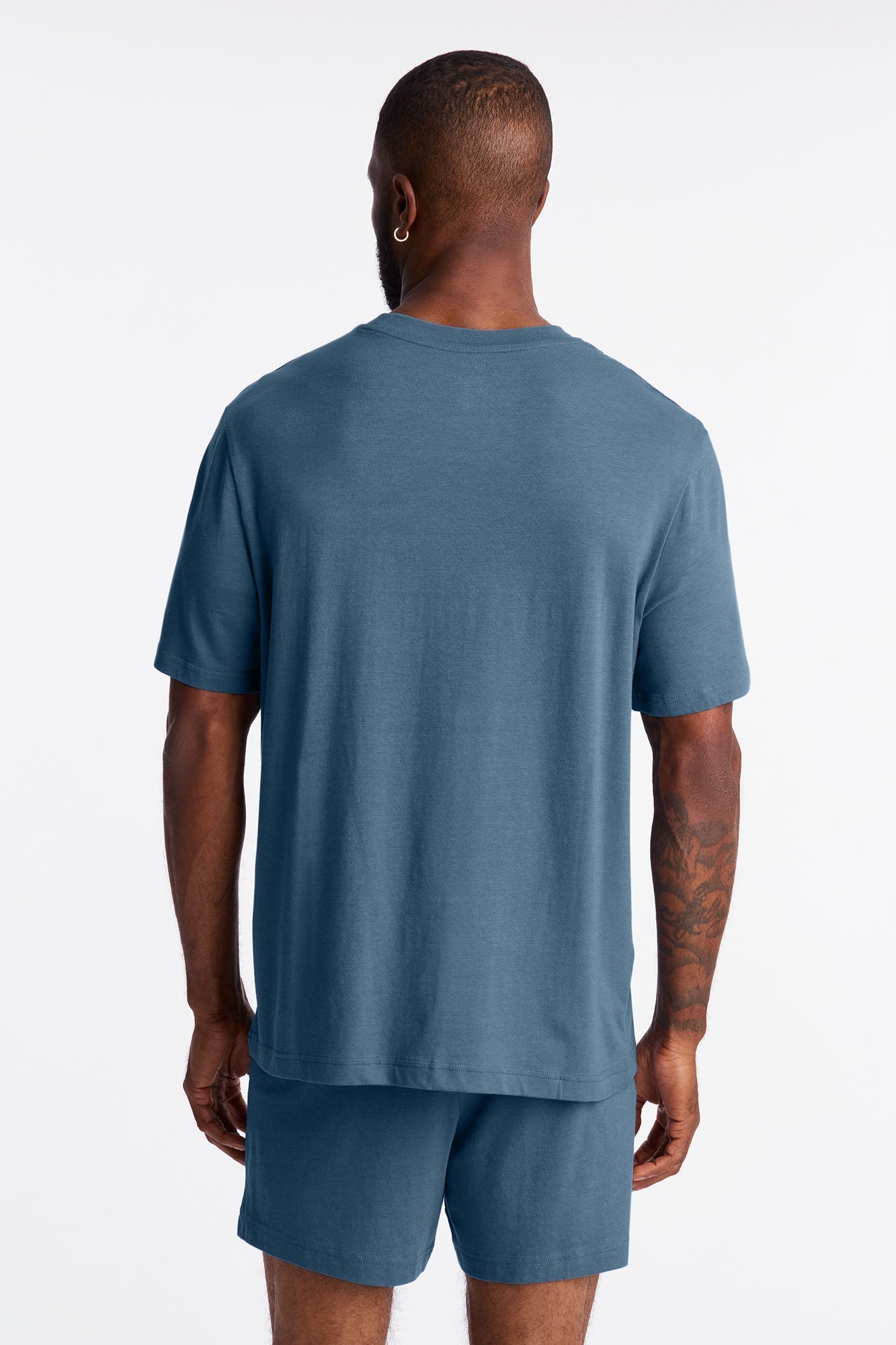 Essential Modal Lounge Short Sleeve Tee - Slate Blue Fashion Nova