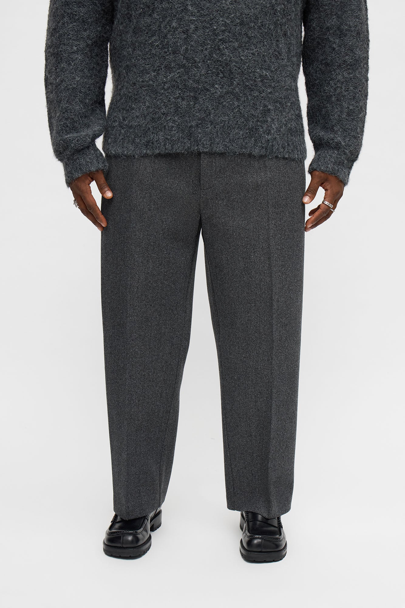 Midtown Relaxed Pant - Charcoal Fashion Nova