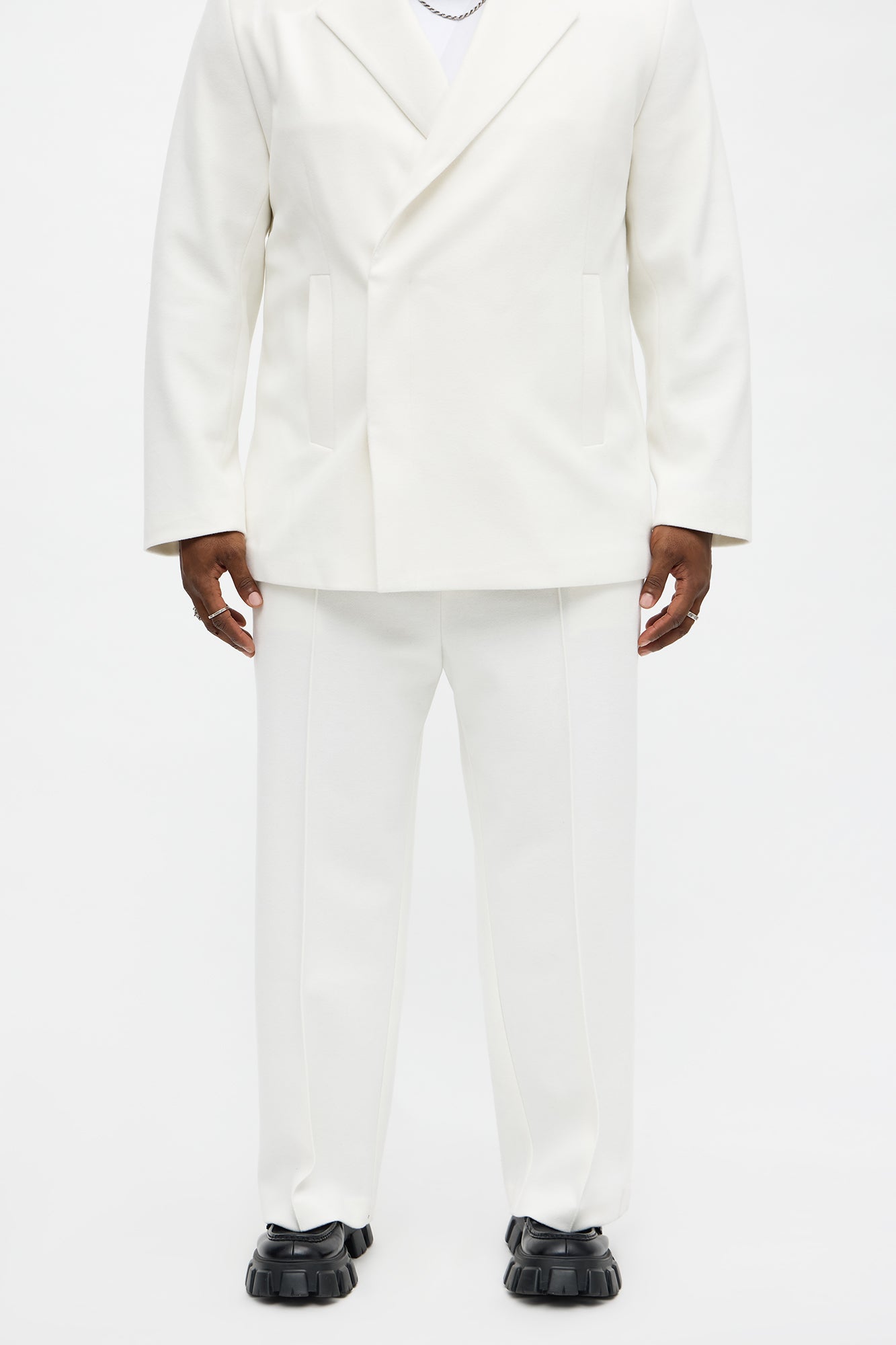 Baggy Mar Vista Stretch Tux Pant - Cream Fashion Nova