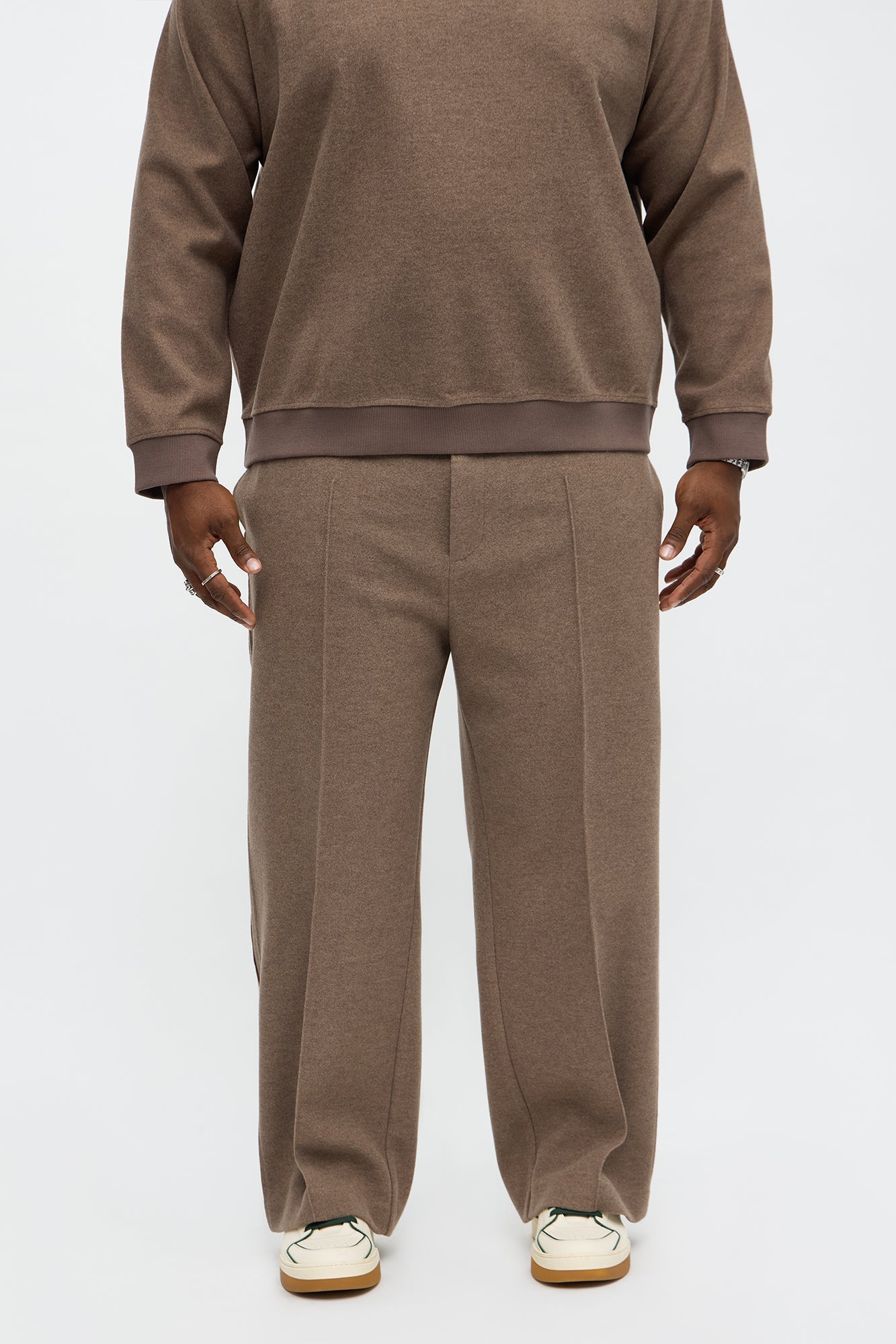Baggy Mar Vista Stretch Tux Pant - Brown Fashion Nova