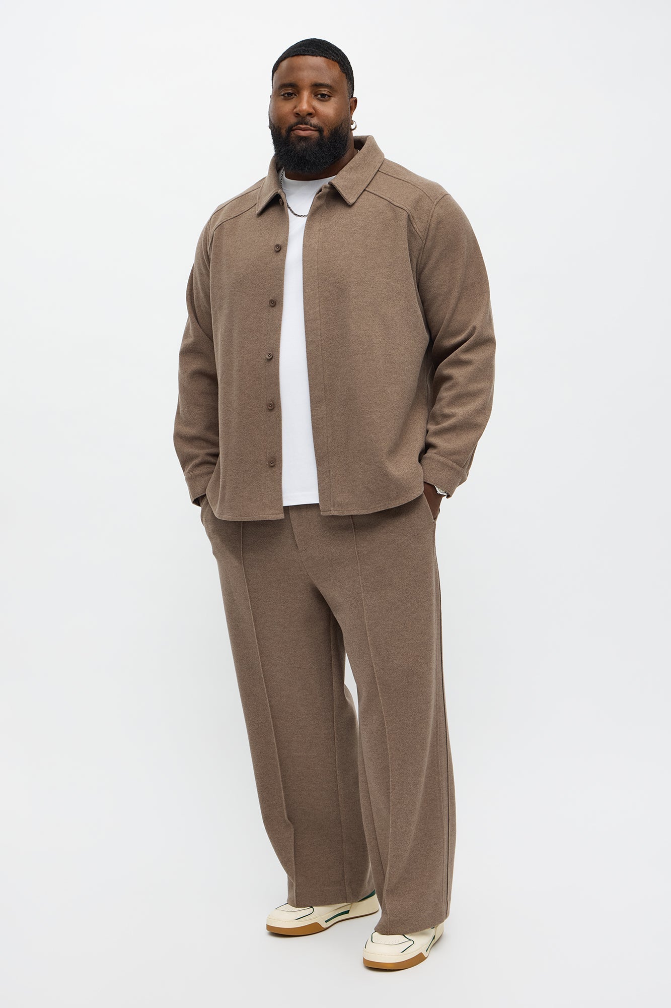 Williamsburg Hidden Placket Jacket - Brown Fashion Nova