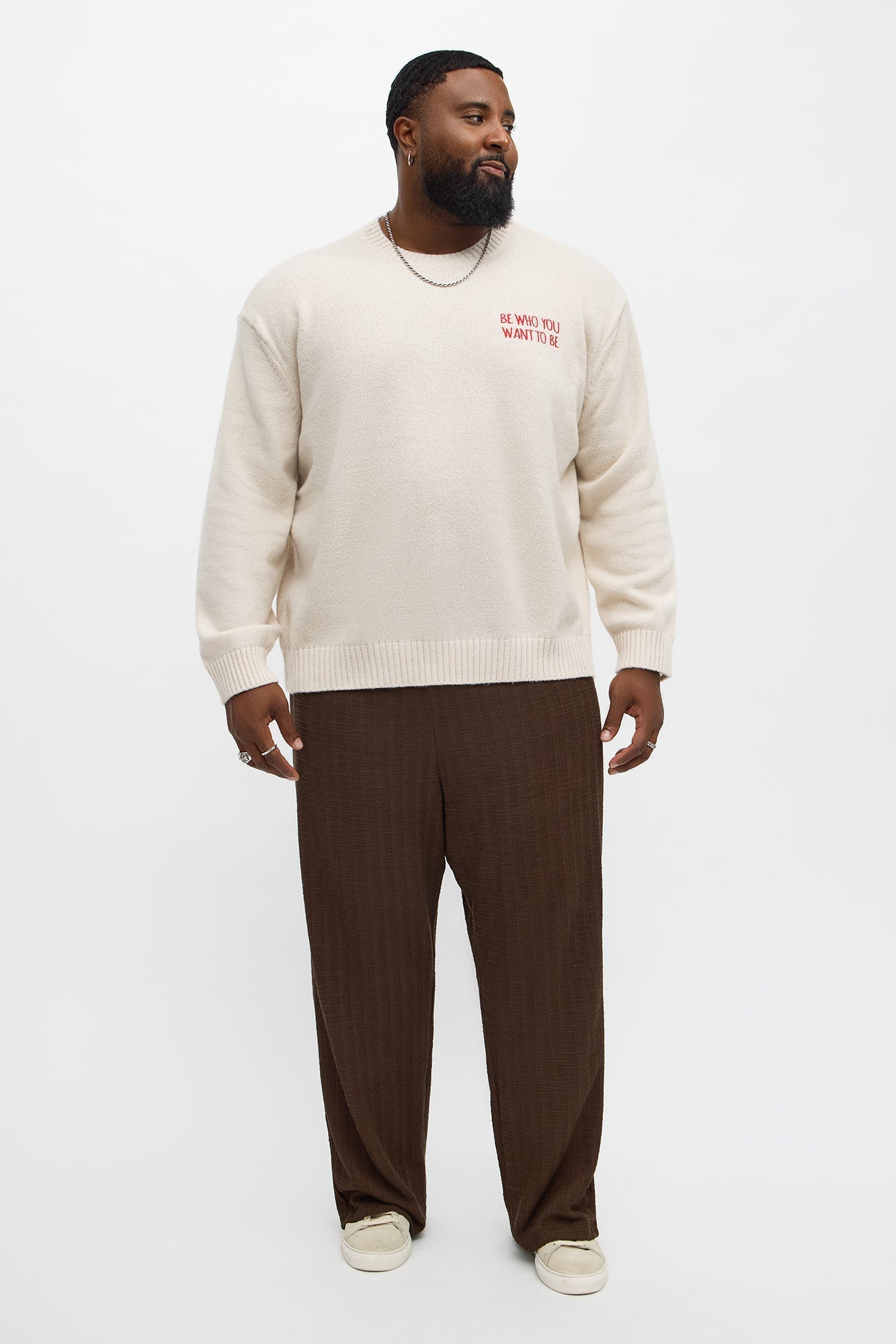 Baggy Dean Textured Pant - Brown Fashion Nova