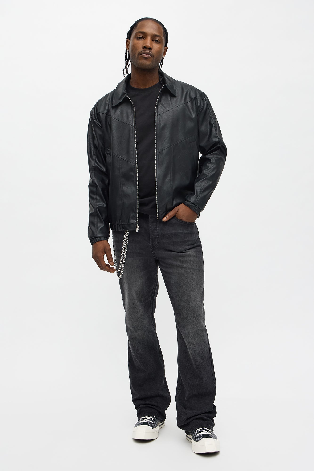 Stacked Slim Flare I'm That Ombre Jean - Black Wash Fashion Nova