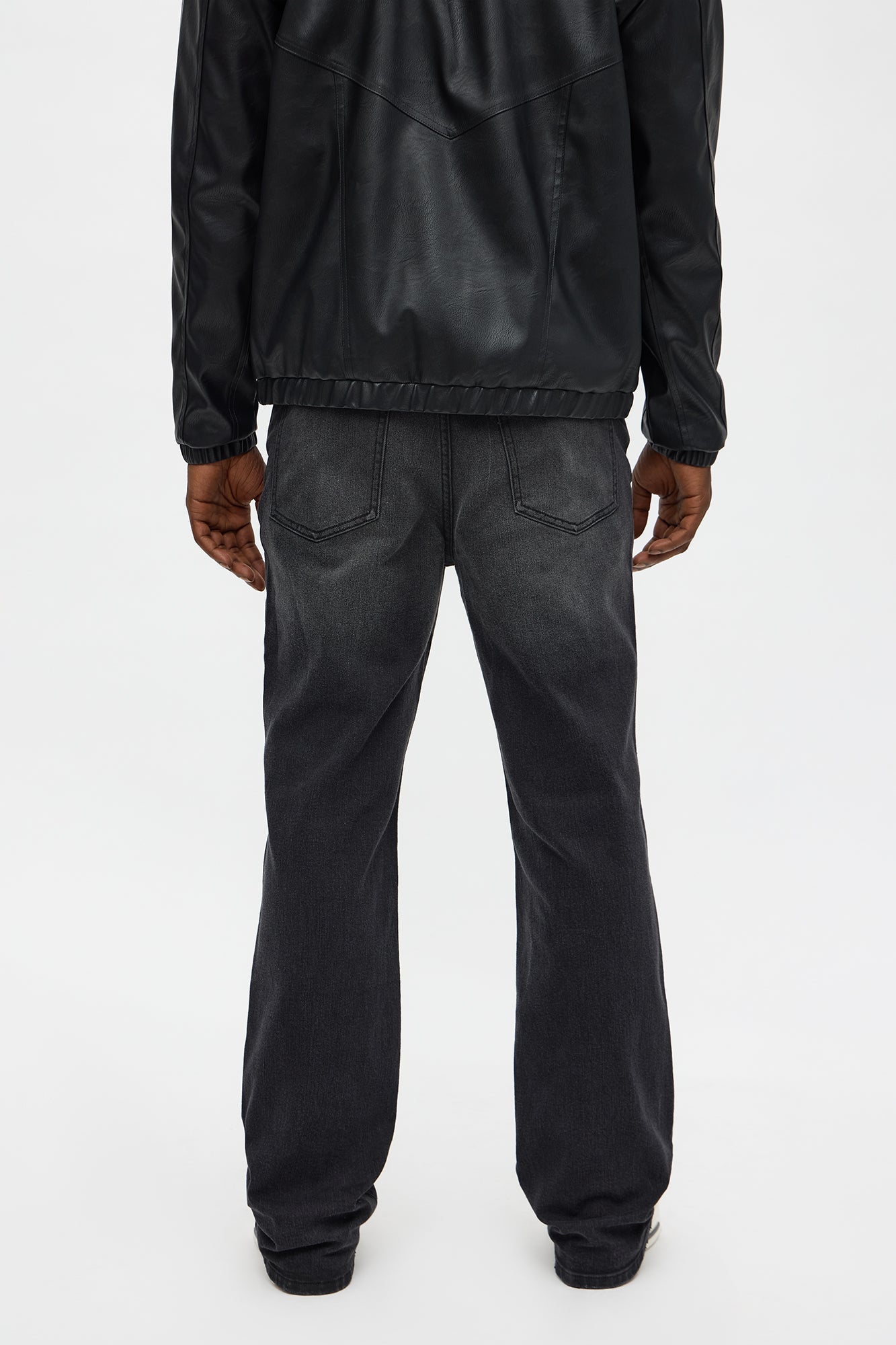 Stacked Slim Flare I'm That Ombre Jean - Black Wash Fashion Nova