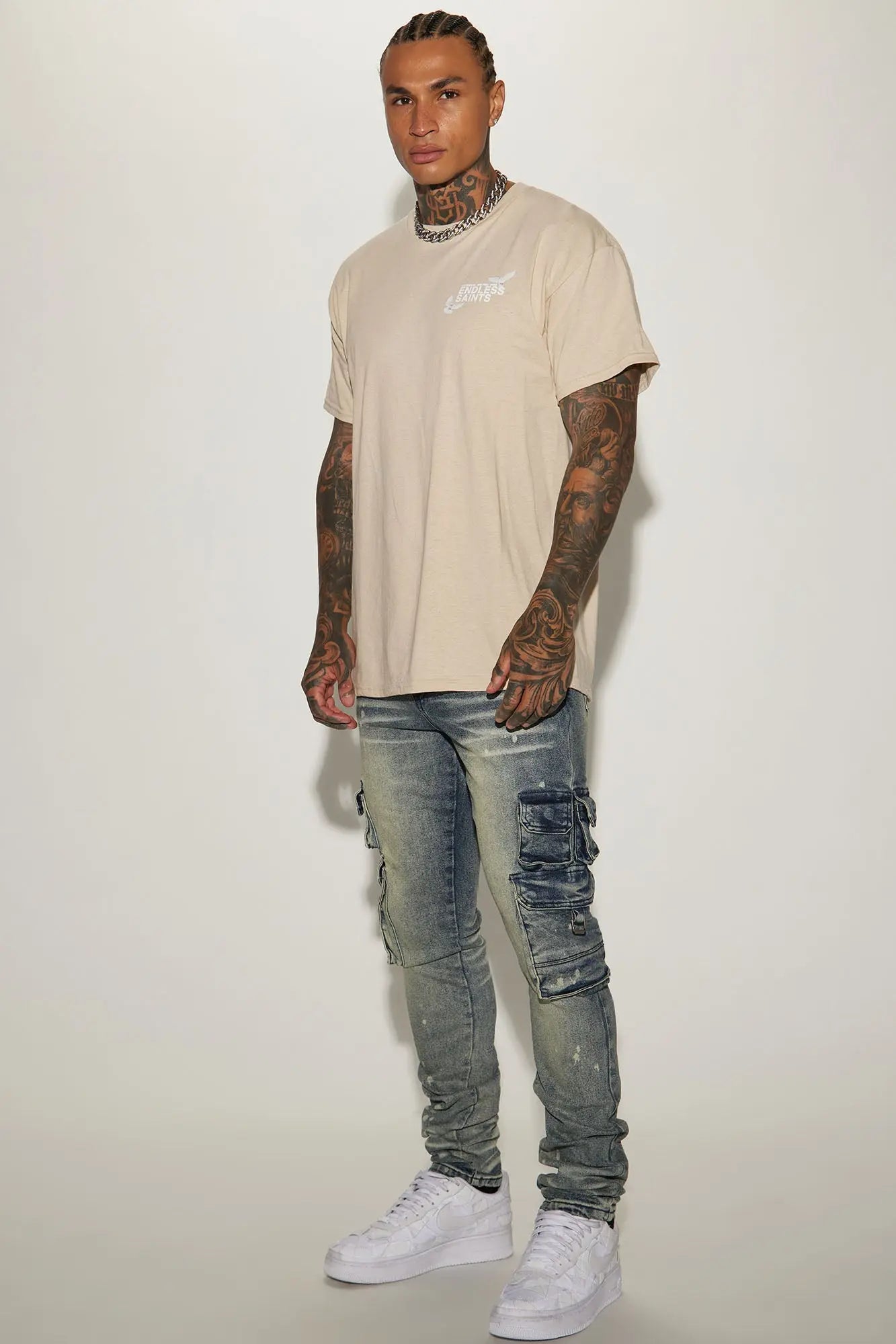 Loaded Stacked Skinny Cargo Jeans - Medium Wash Fashion Nova