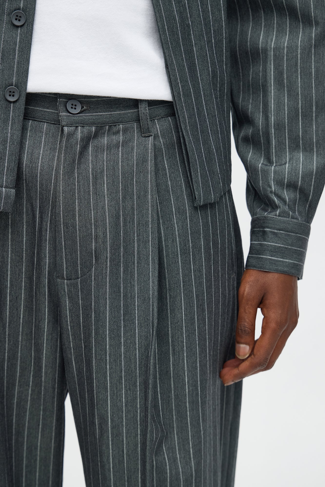 Slim Fit Straight Striped 2.0 Trouser - Dark Grey Fashion Nova