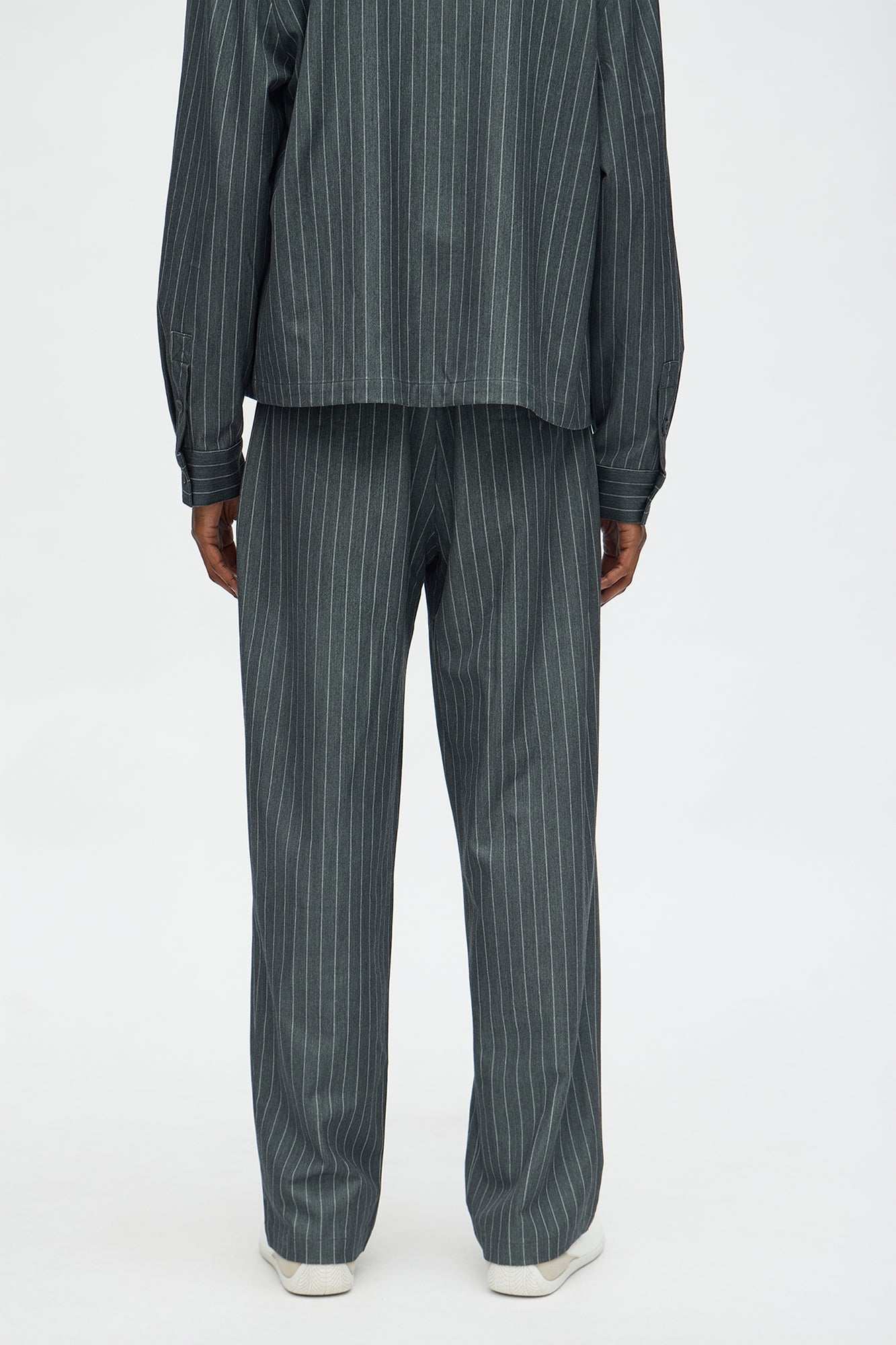 Slim Fit Straight Striped 2.0 Trouser - Dark Grey Fashion Nova